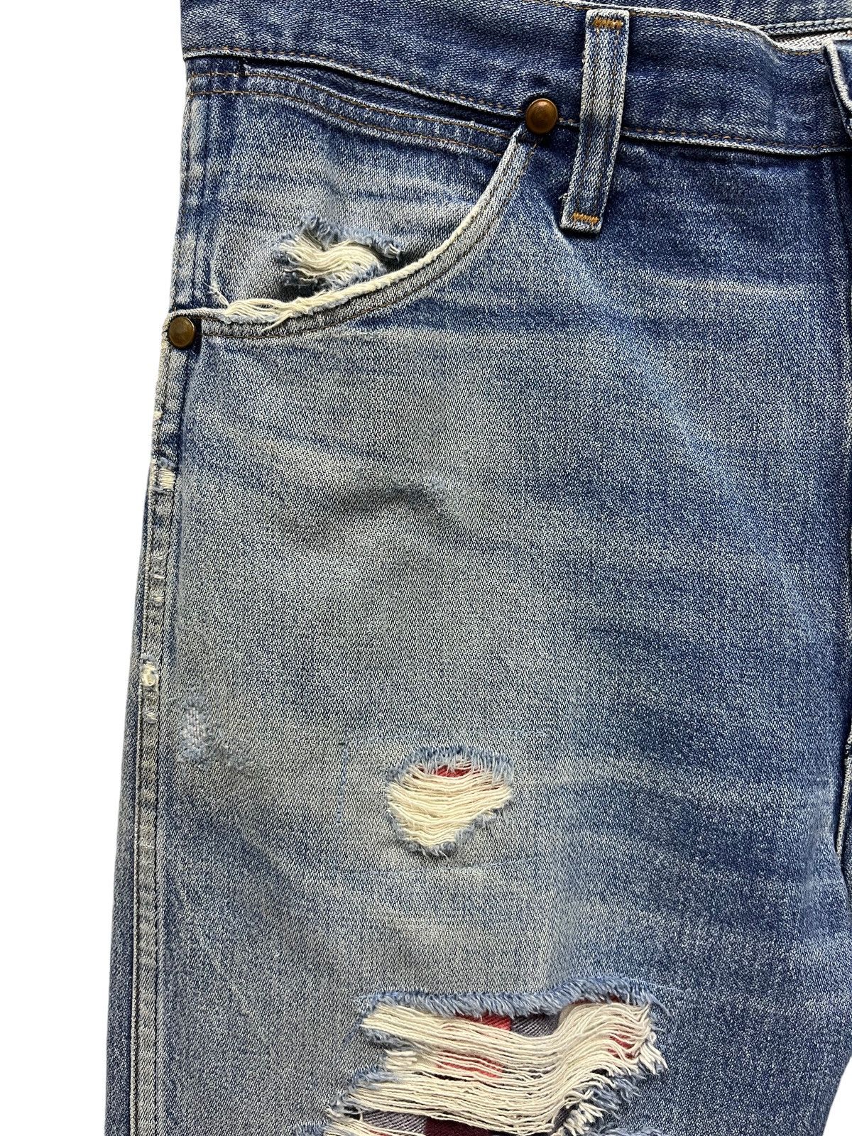 Wrangler Vintage WRANGLER Distressed Reworked Denim Made in USA Size US 31 - 3 Thumbnail