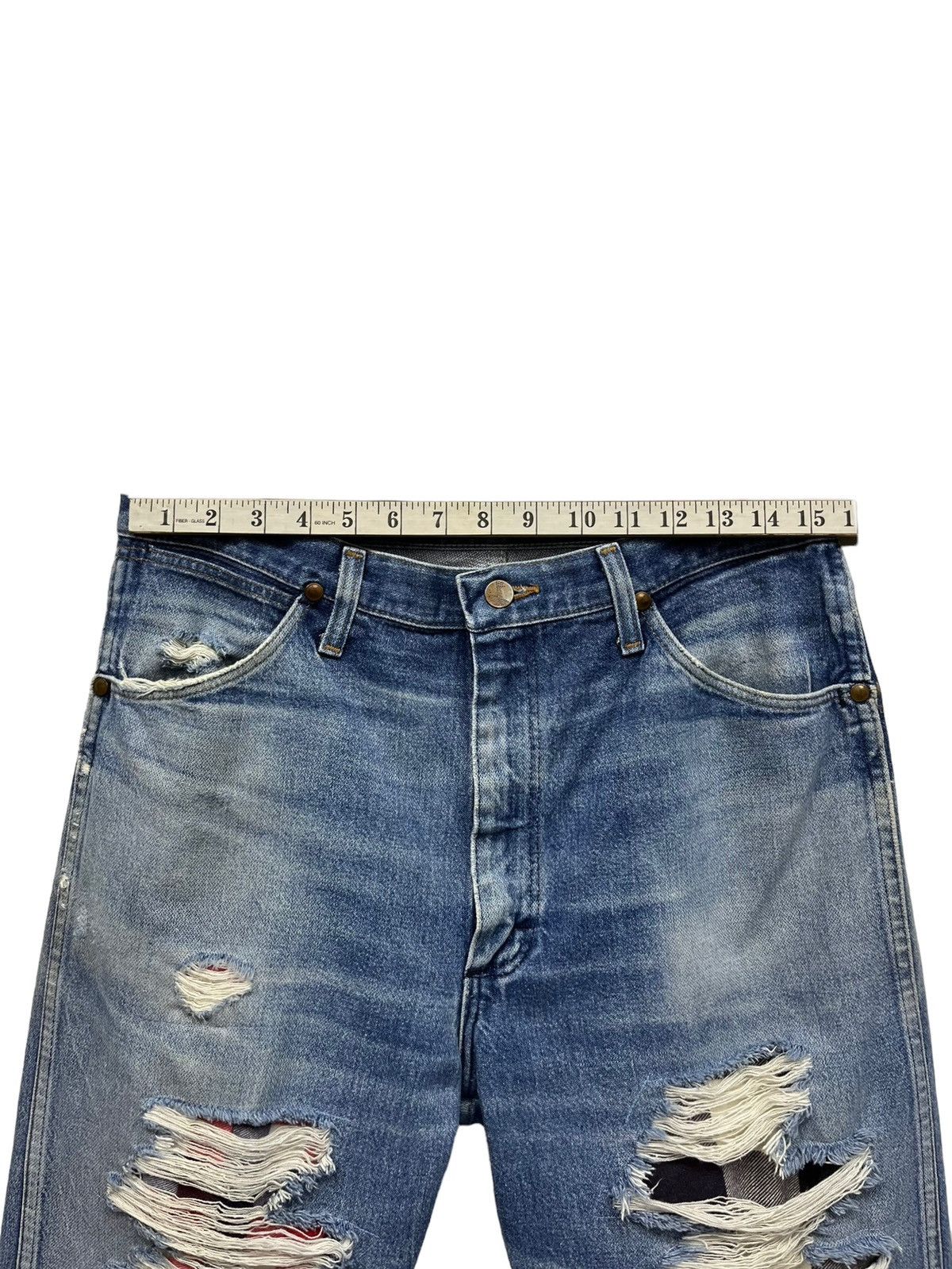 Wrangler Vintage WRANGLER Distressed Reworked Denim Made in USA Size US 31 - 16 Thumbnail