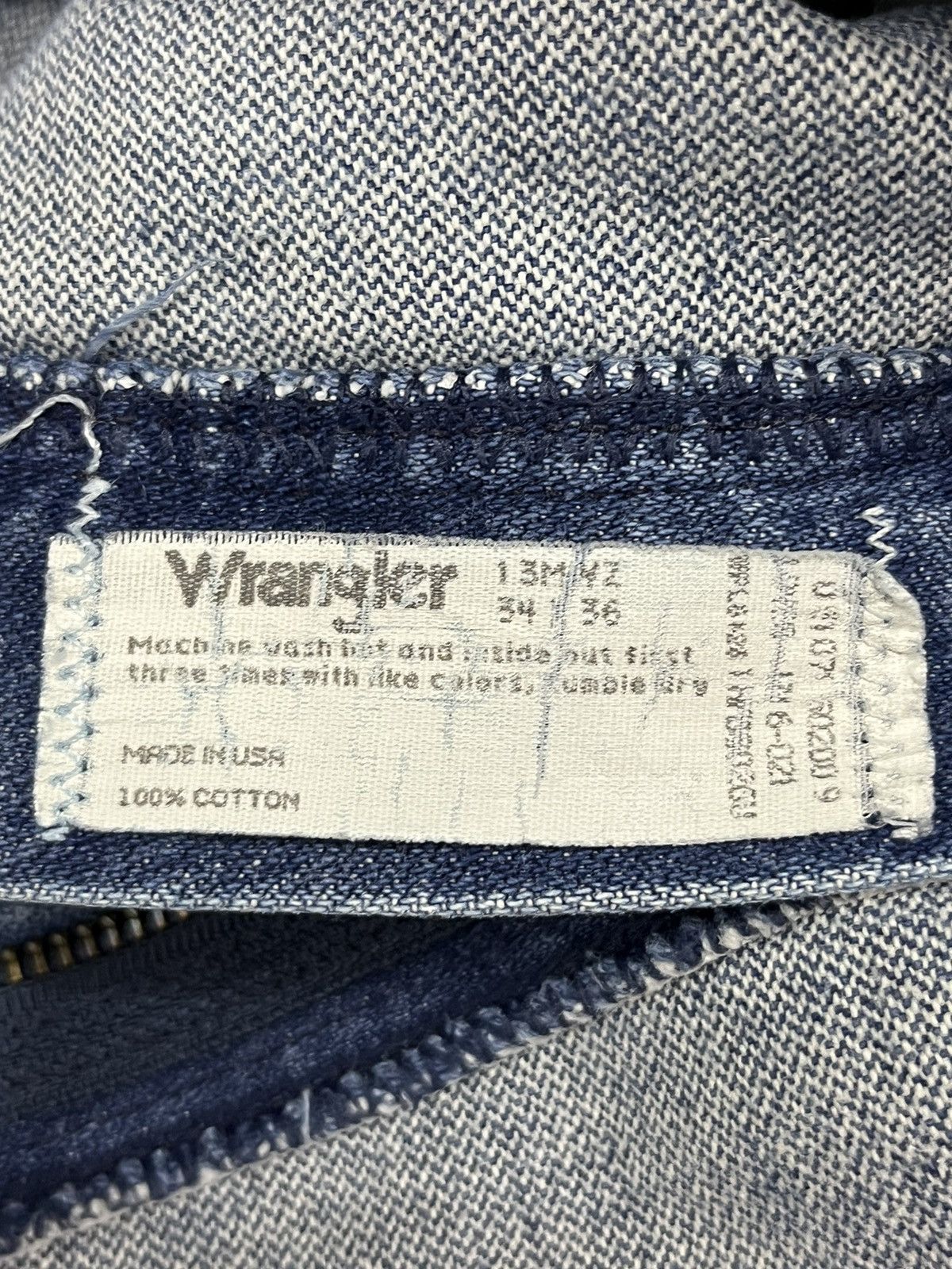 Wrangler Vintage WRANGLER Distressed Reworked Denim Made in USA Size US 31 - 15 Thumbnail