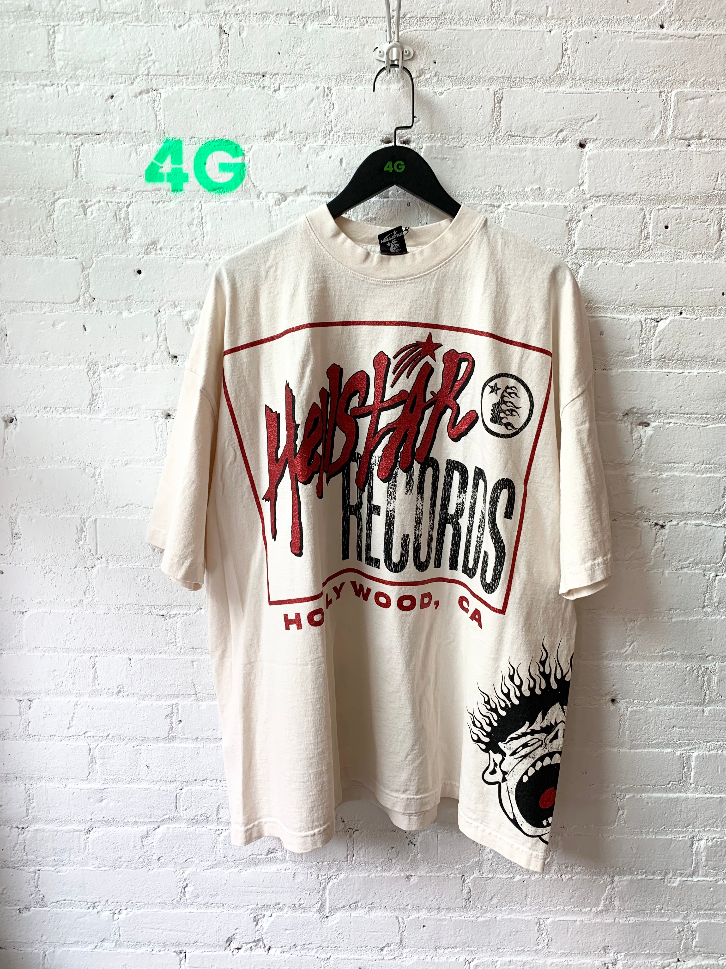 Pre-owned Custom X Vintage Hellstar Hs Records Path To Paradise Tee Size Xxl In Cream