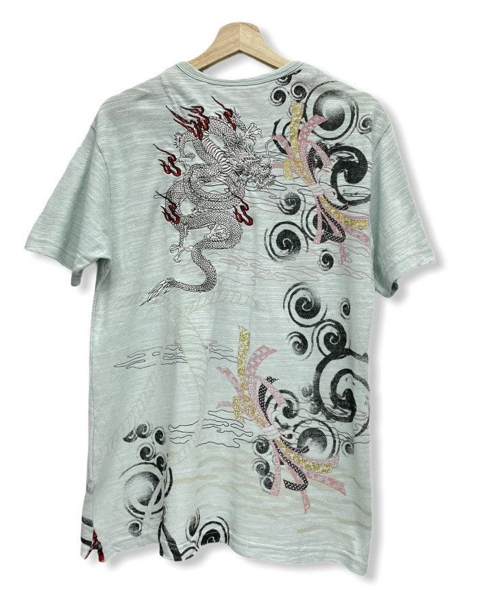 Japanese Brand × Vintage BULLET NOISE Sukajan Embroidery Dragon T-Shirt Size US S / EU 44-46 / 1 - 4 Thumbnail