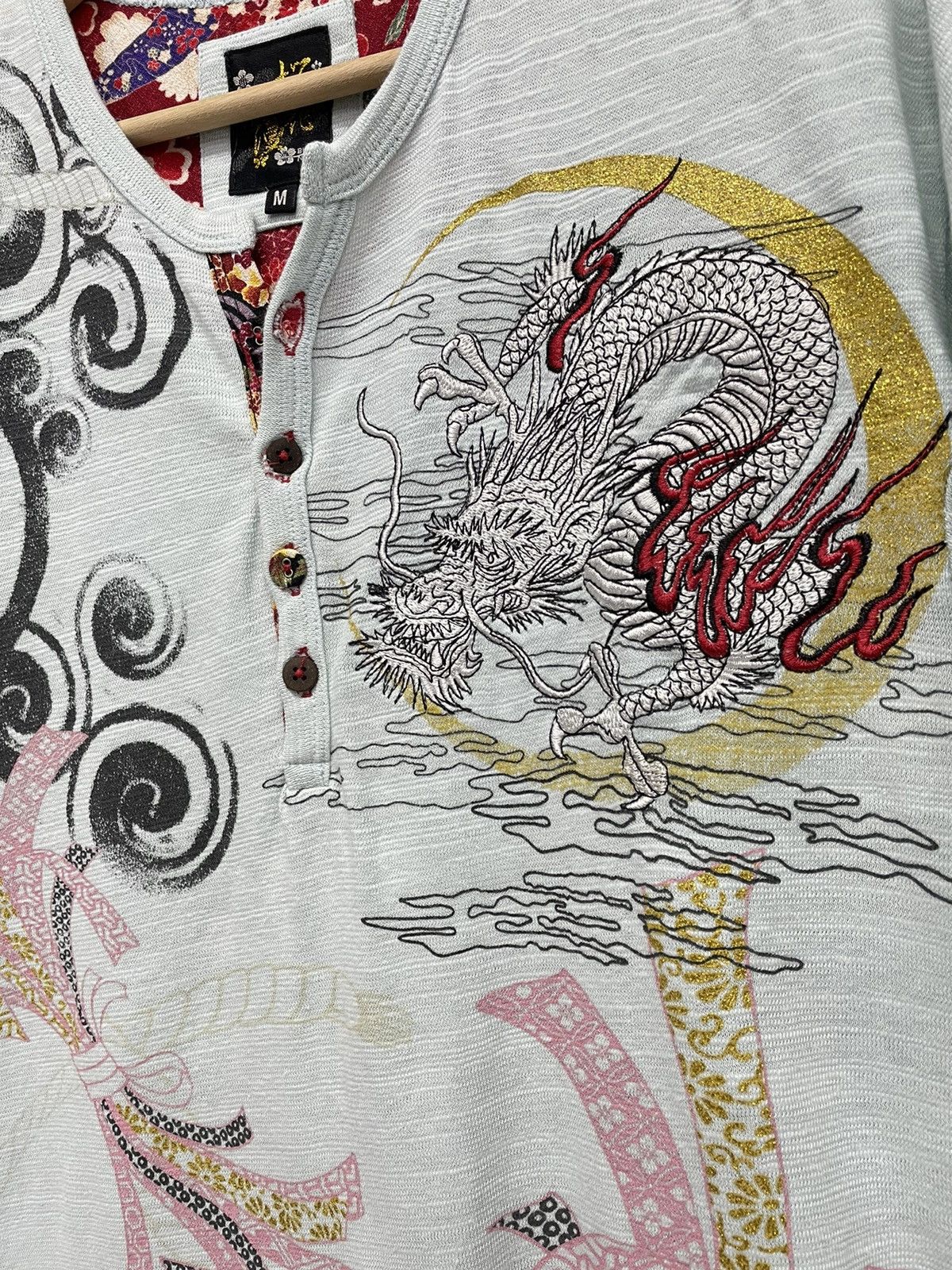 Japanese Brand × Vintage BULLET NOISE Sukajan Embroidery Dragon T-Shirt Size US S / EU 44-46 / 1 - 3 Thumbnail