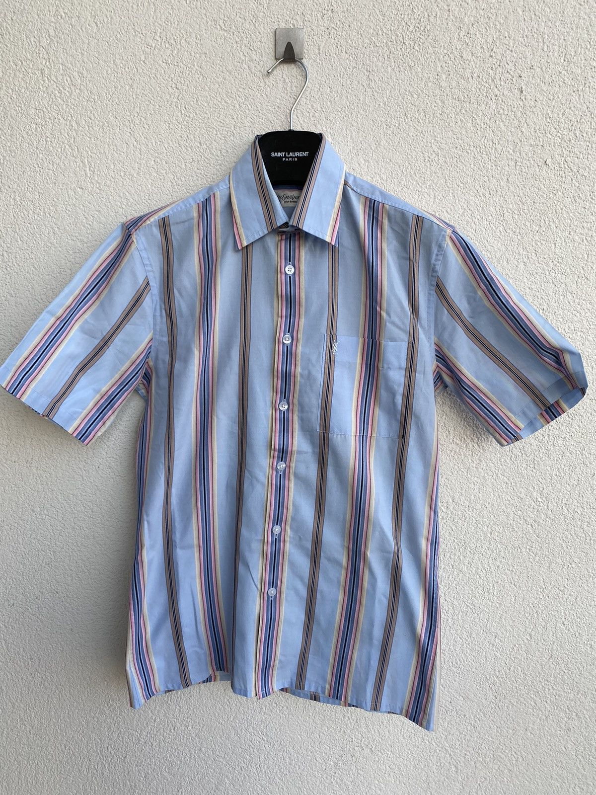 Yves Saint Laurent Multicolor YSL Shirt Summer Rare Size US S / EU 44-46 / 1 - 3 Thumbnail