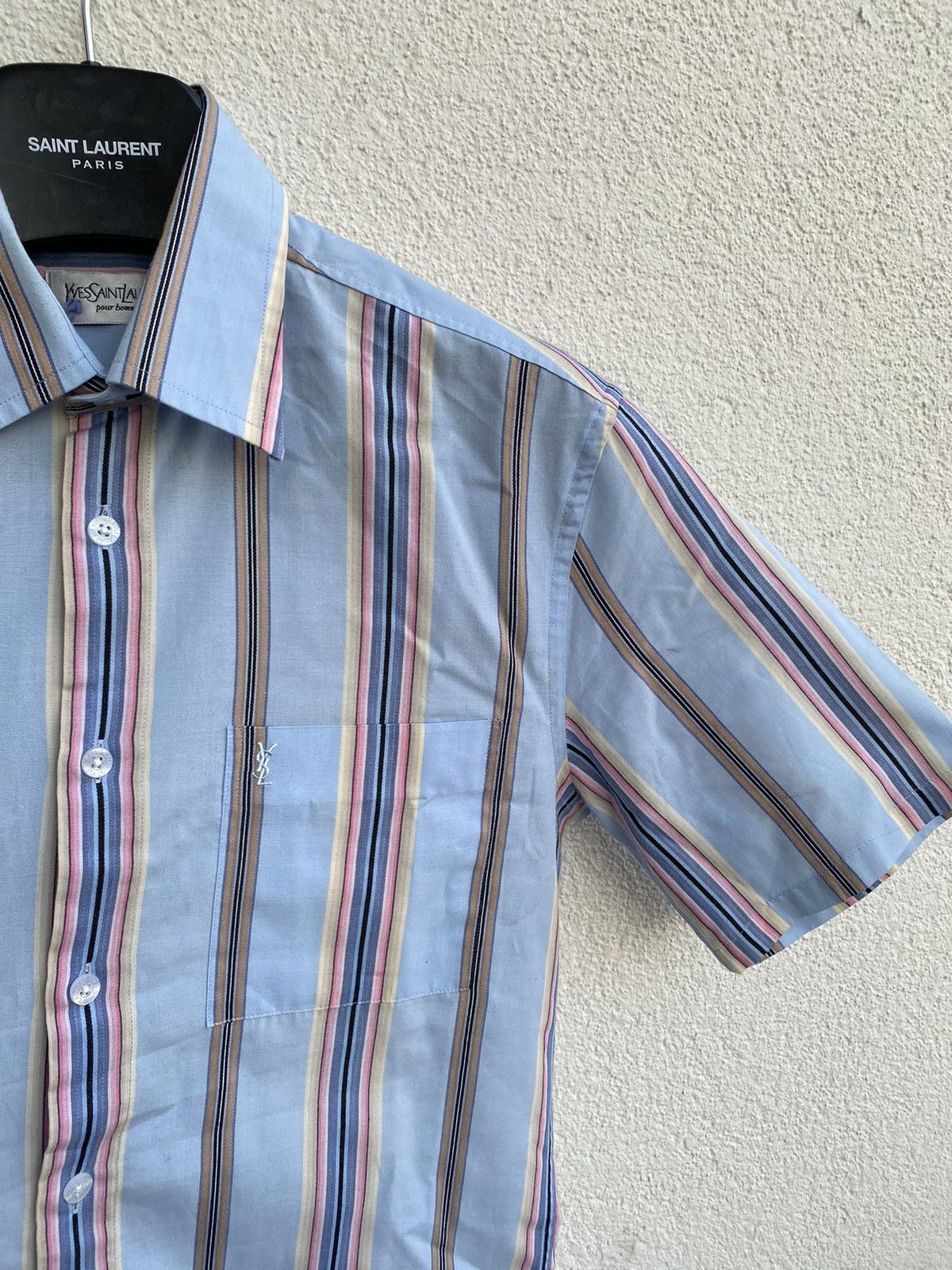 Yves Saint Laurent Multicolor YSL Shirt Summer Rare Size US S / EU 44-46 / 1 - 1 Thumbnail