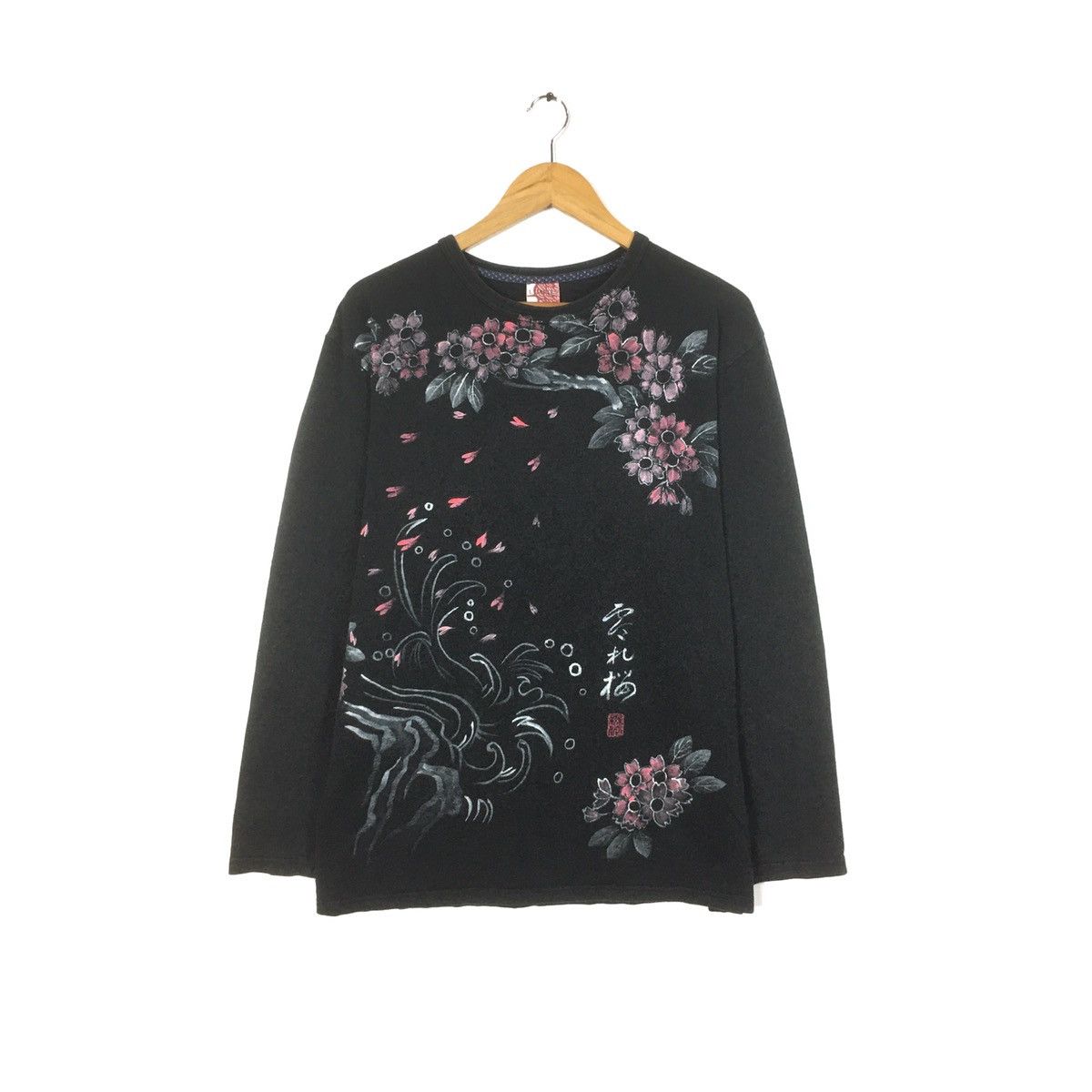 Japanese Brand Vintage Sukajan Long Sleeve Sweatshirt logo Japanese Design Size US M / EU 48-50 / 2 - 1 Thumbnail
