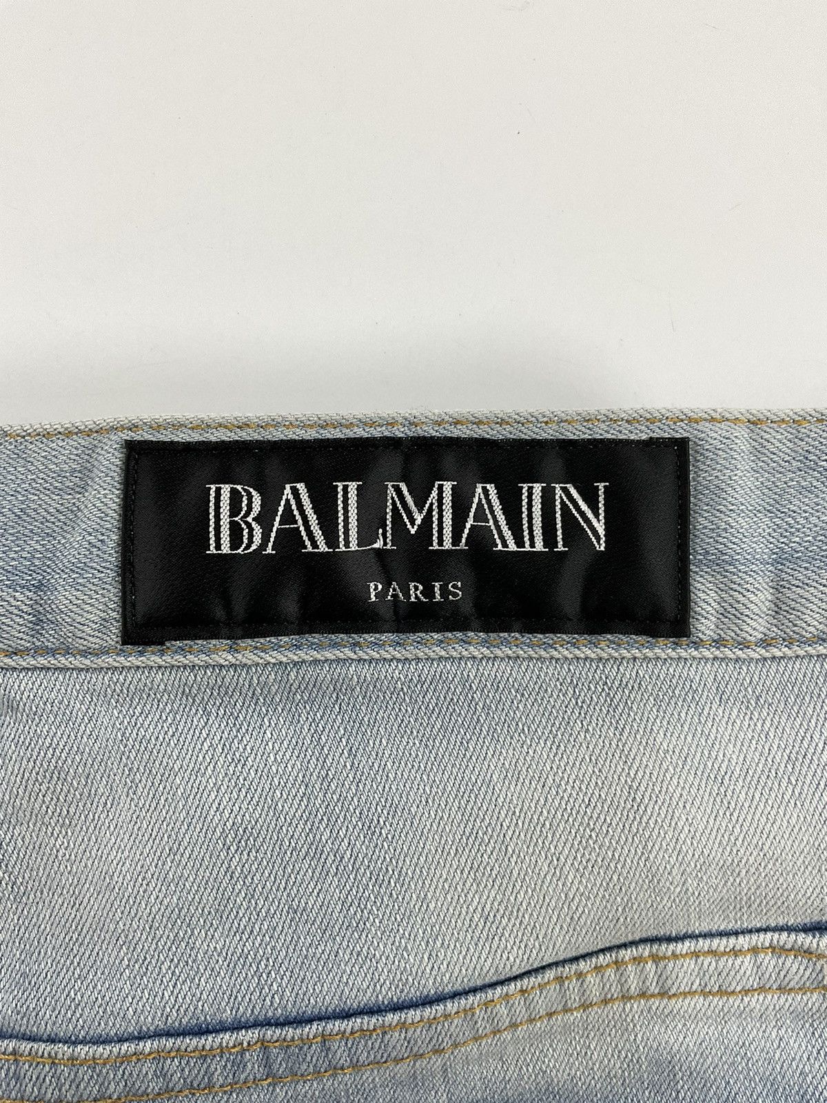 Balmain Balmain Distressed Denim Size US 35 - 14 Thumbnail