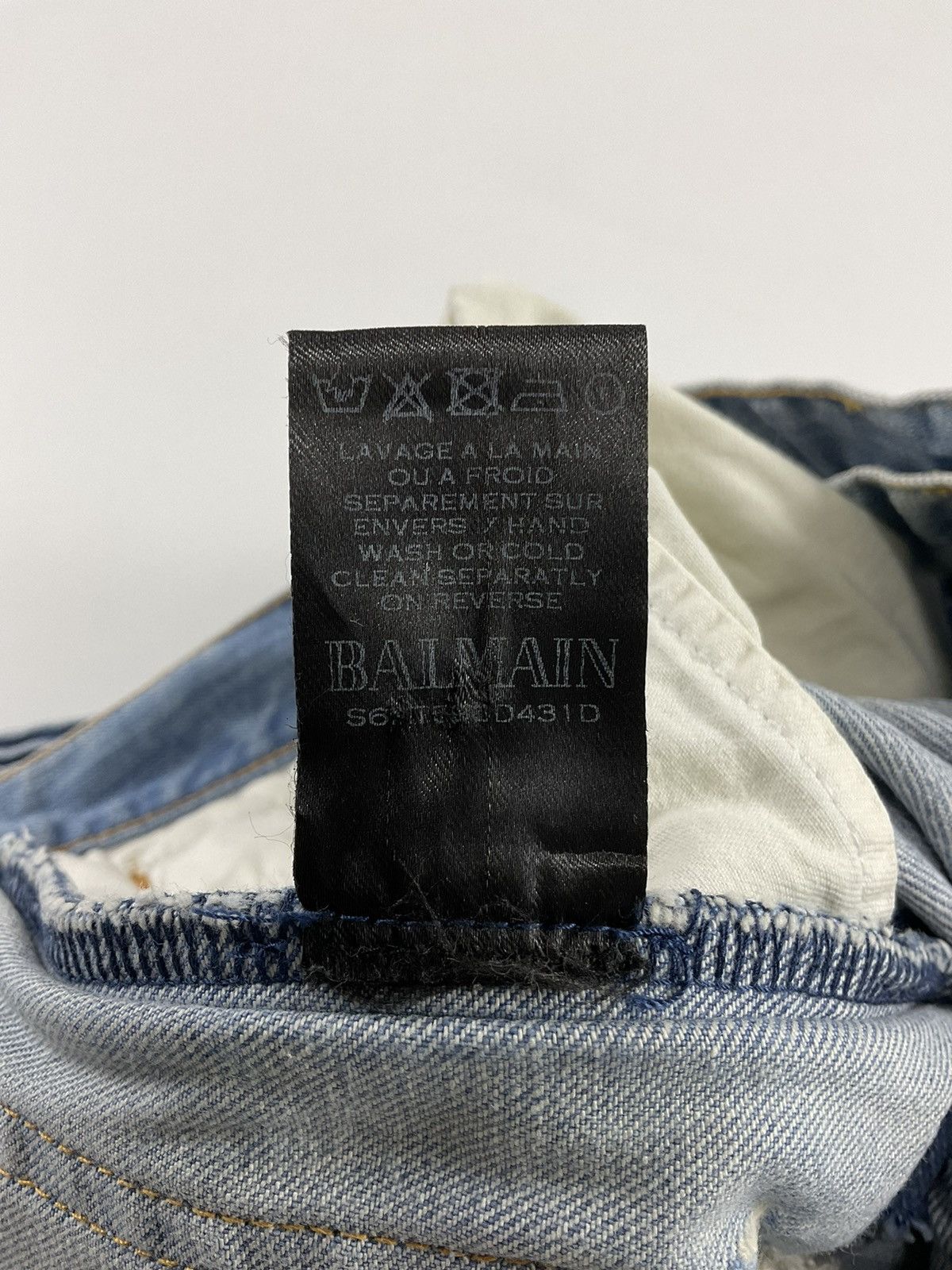 Balmain Balmain Distressed Denim Size US 35 - 16 Thumbnail