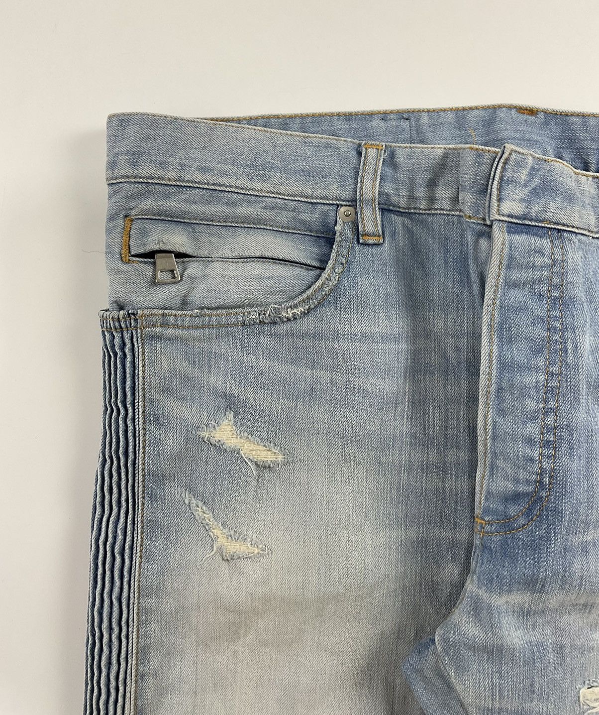Balmain Balmain Distressed Denim Size US 35 - 6 Thumbnail