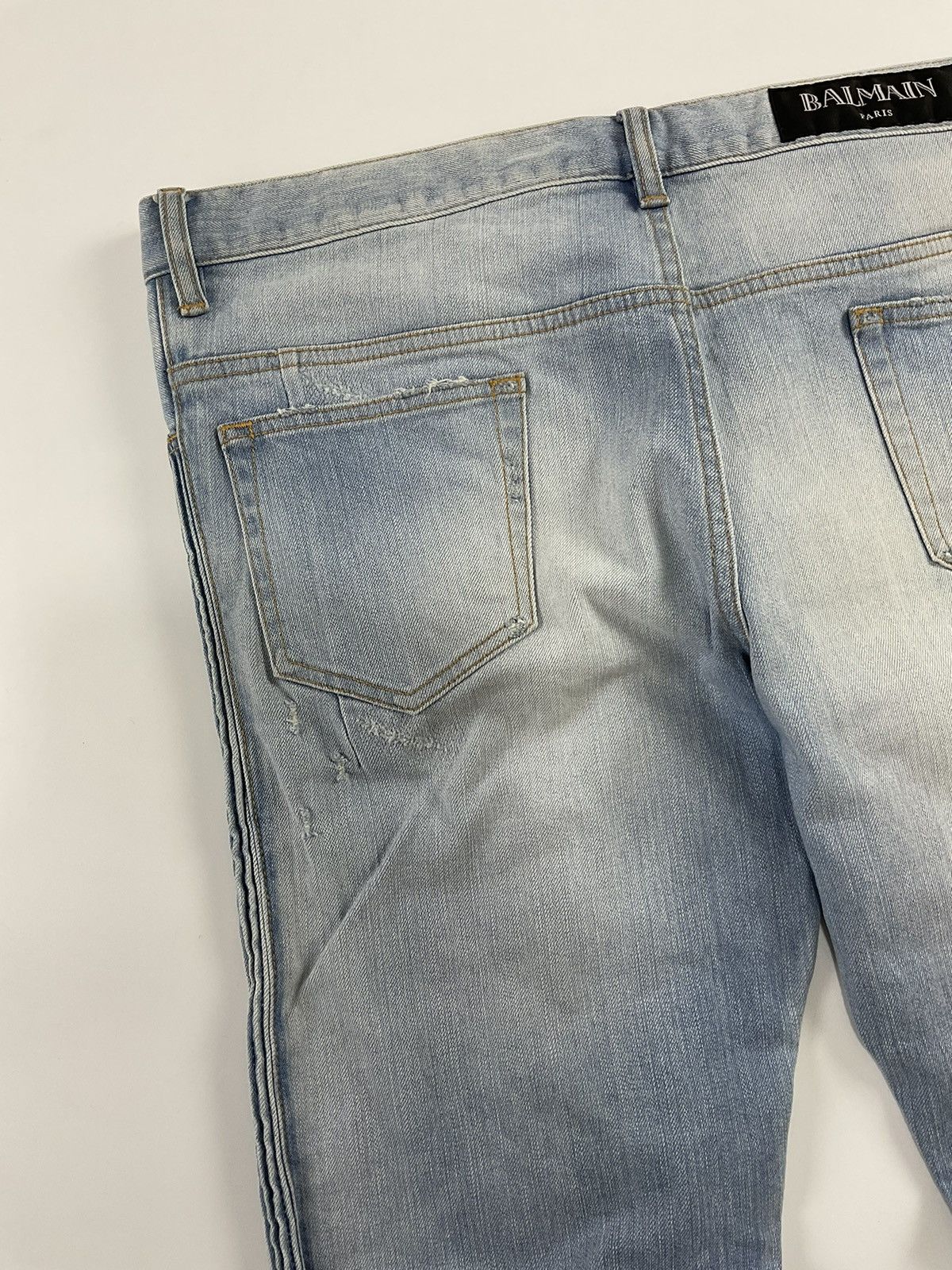 Balmain Balmain Distressed Denim Size US 35 - 12 Thumbnail