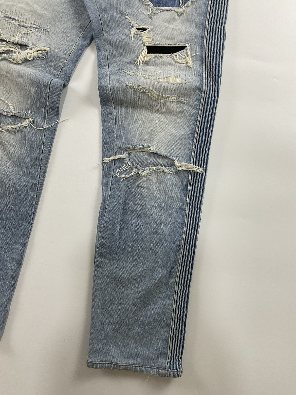 Balmain Balmain Distressed Denim Size US 35 - 5 Thumbnail