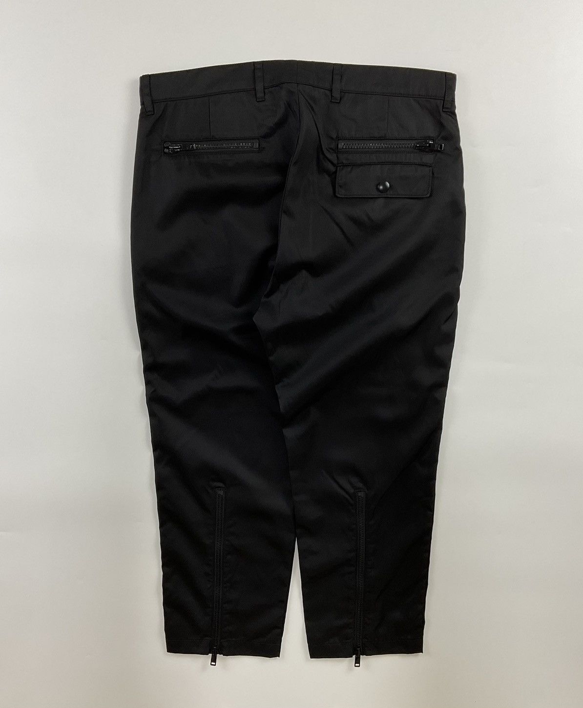 image of Prada F/w'19 Zip Nylon Pants in Black, Men's (Size 36)