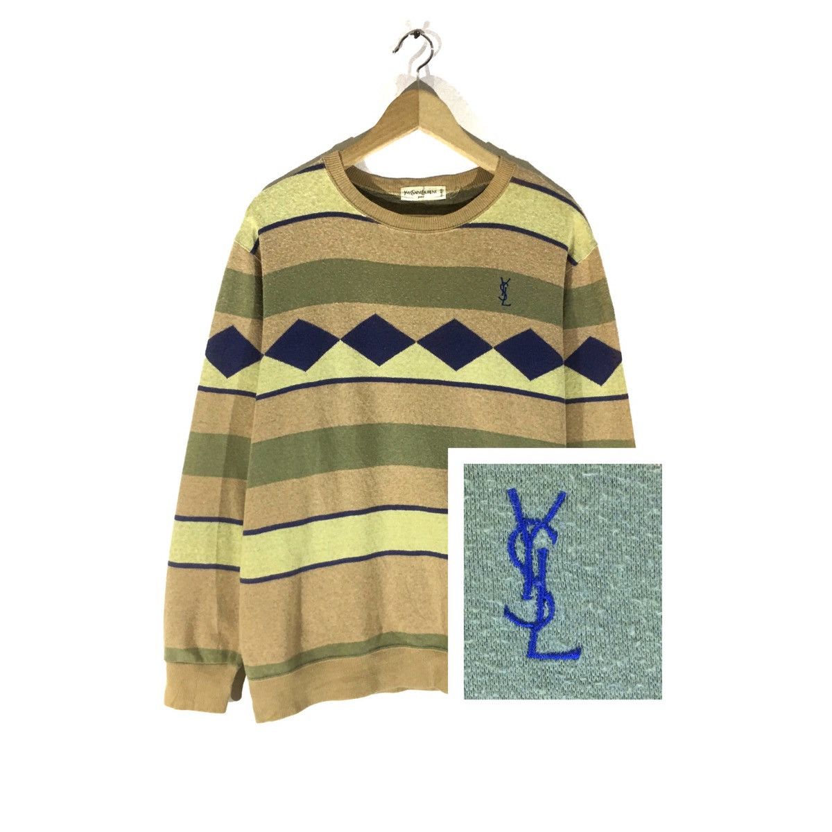 Yves Saint Laurent Vintage Yves Saint Laurent Sweatshirt ArtDesign Multicolour Size US M / EU 48-50 / 2 - 1 Thumbnail