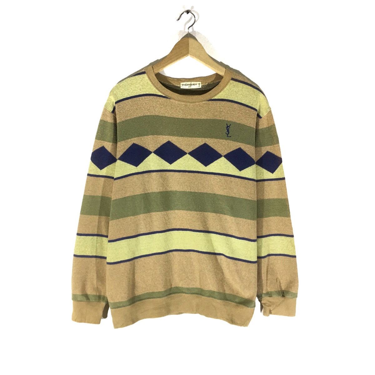 Yves Saint Laurent Vintage Yves Saint Laurent Sweatshirt ArtDesign Multicolour Size US M / EU 48-50 / 2 - 2 Thumbnail