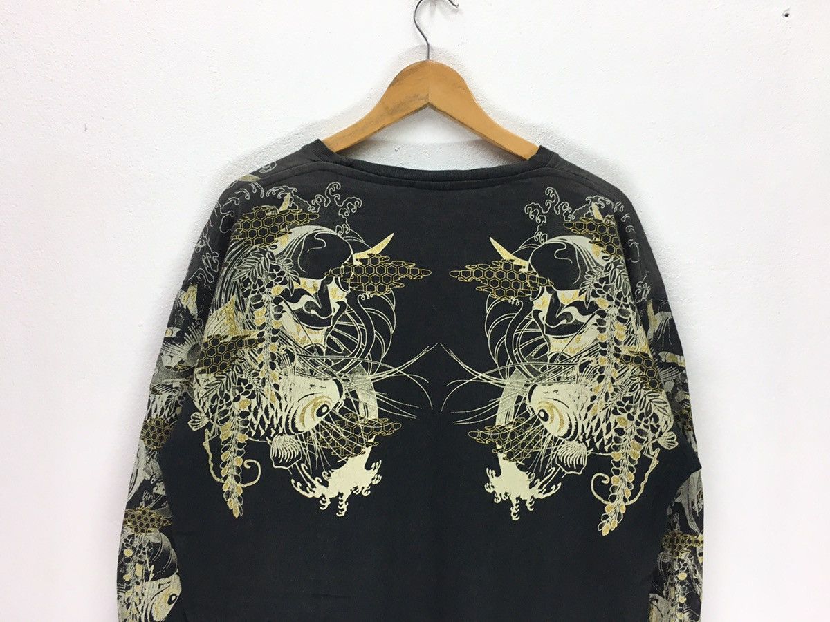 Japanese Brand Vintage Sukajan Fish Koi Motif Long Sleeve T-shirt Karakuri Size US L / EU 52-54 / 3 - 3 Thumbnail