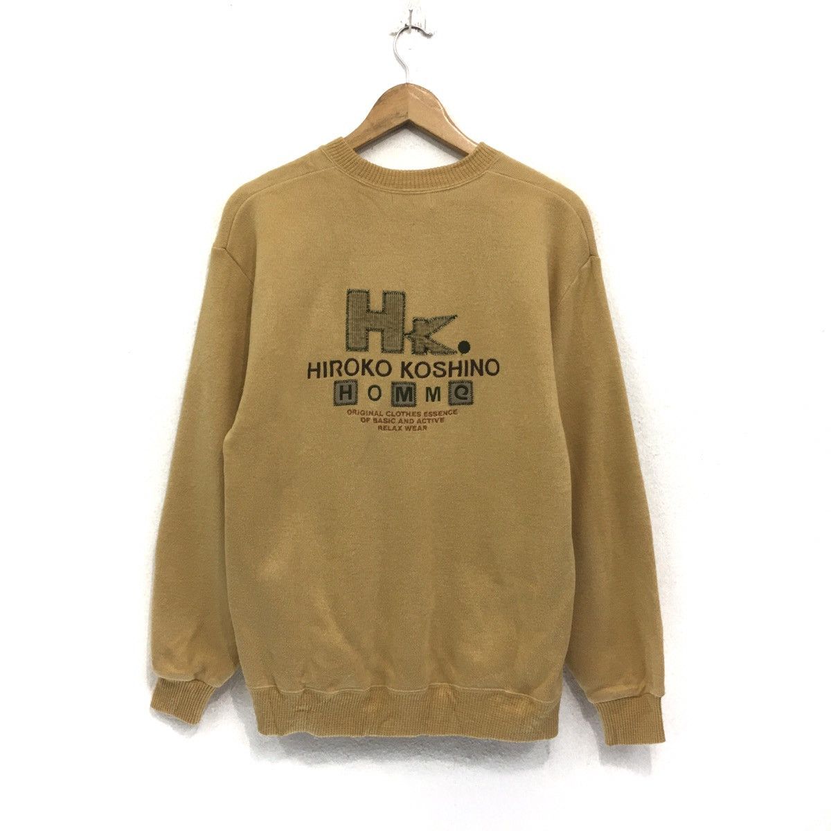 Hiroko Koshino Homme × Japanese Brand × Michiko Koshino London Hiroko Koshino Sweatshirt Crewneck BigLogo Embroidery Size US M / EU 48-50 / 2 - 1 Thumbnail