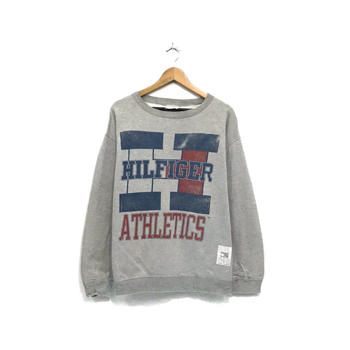 Tommy Hilfiger × Tommy Jeans × Vintage Vintage Tommy Hilfiger Sweatshirt Biglogo Hilfiger Athletic Size US L / EU 52-54 / 3 - 1 Thumbnail