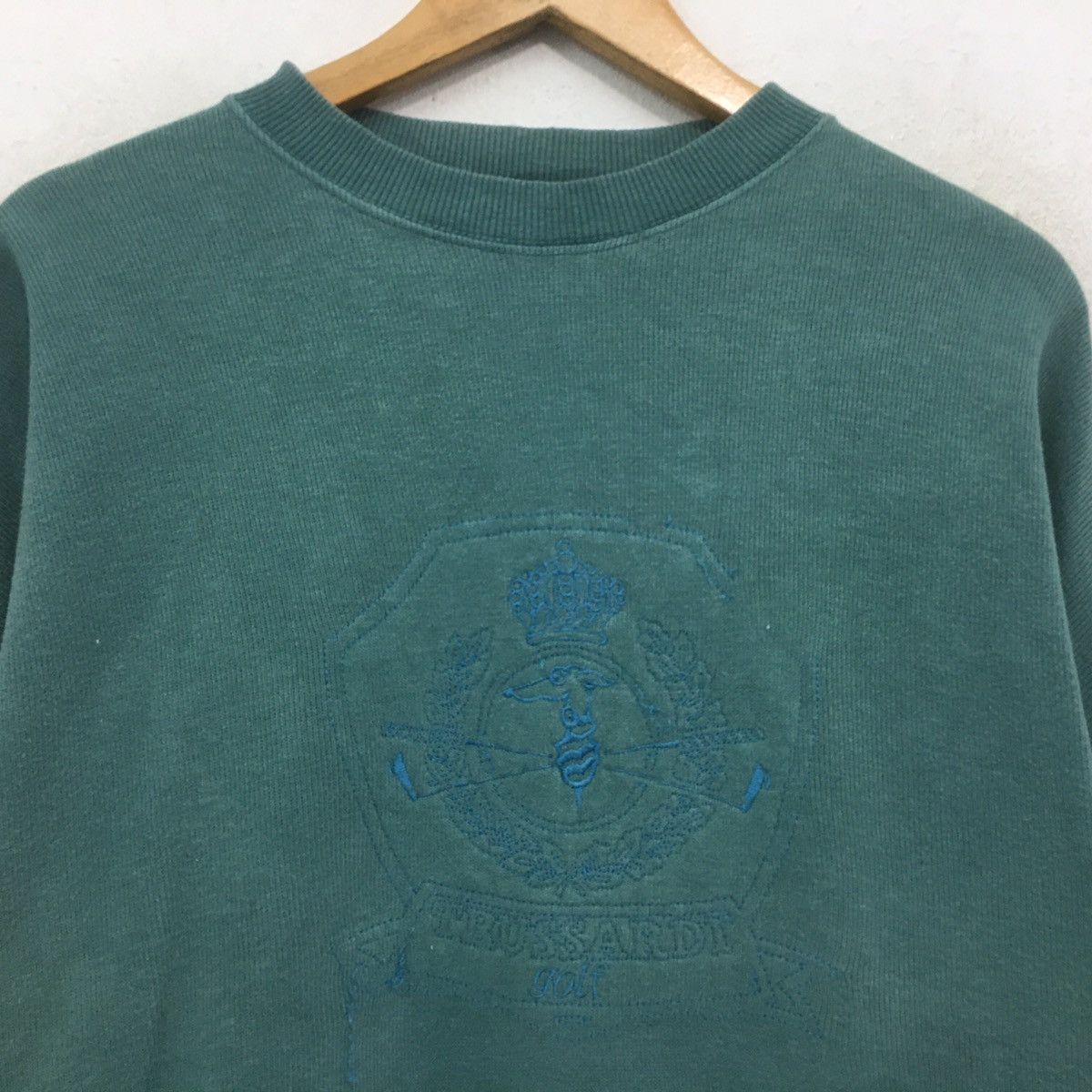 Trussardi × Vintage Trussardi Sweatshirt Crewneck Embroidery Trussardi Jeans Size US L / EU 52-54 / 3 - 3 Thumbnail