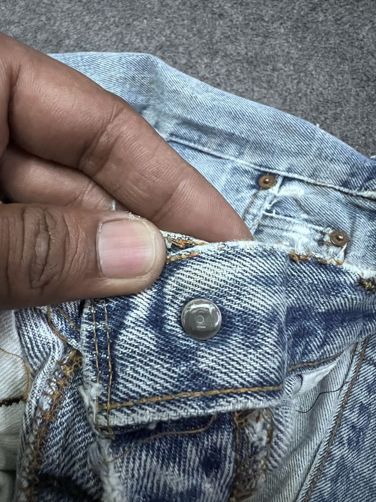 Japanese Brand × Levi's Made & Crafted × Vintage THRASHED VINTAGE 501 SALVAGE DISTRESSED DENIM PANT Size US 33 - 11 Thumbnail