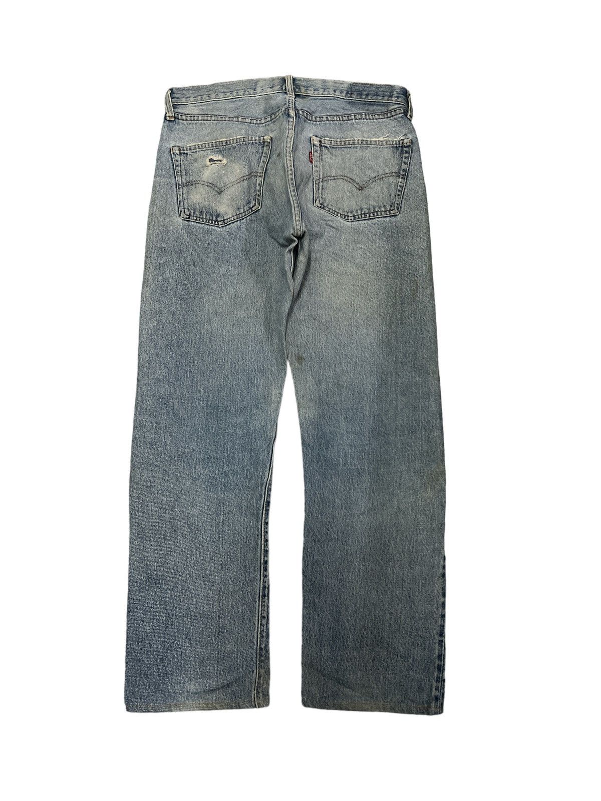 Japanese Brand × Levi's Made & Crafted × Vintage THRASHED VINTAGE 501 SALVAGE DISTRESSED DENIM PANT Size US 33 - 6 Thumbnail