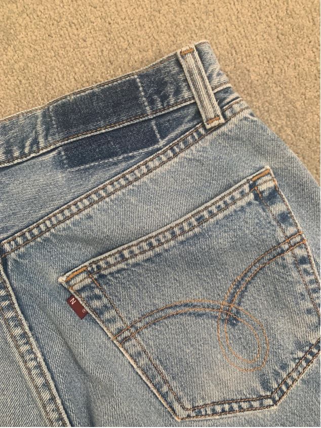 Needles 🔥 Two way Rebuild levis 501 zipper jeans/pant 🔥 Size US 29 - 6 Thumbnail