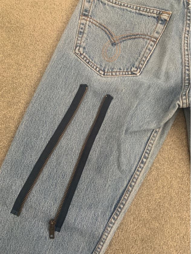 Needles 🔥 Two way Rebuild levis 501 zipper jeans/pant 🔥 Size US 29 - 8 Thumbnail