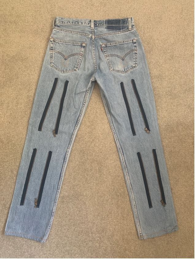 Needles 🔥 Two way Rebuild levis 501 zipper jeans/pant 🔥 Size US 29 - 3 Thumbnail