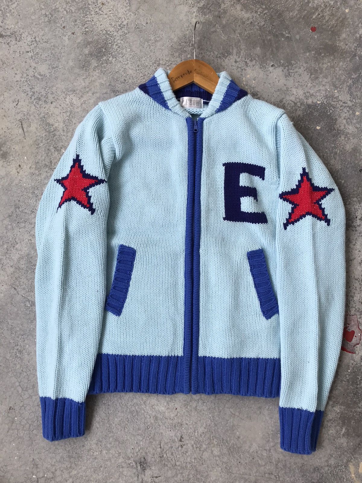 image of Beauty Beast x Hysteric Glamour El Bow Zipper Knit in Blue, Men's (Size Small)