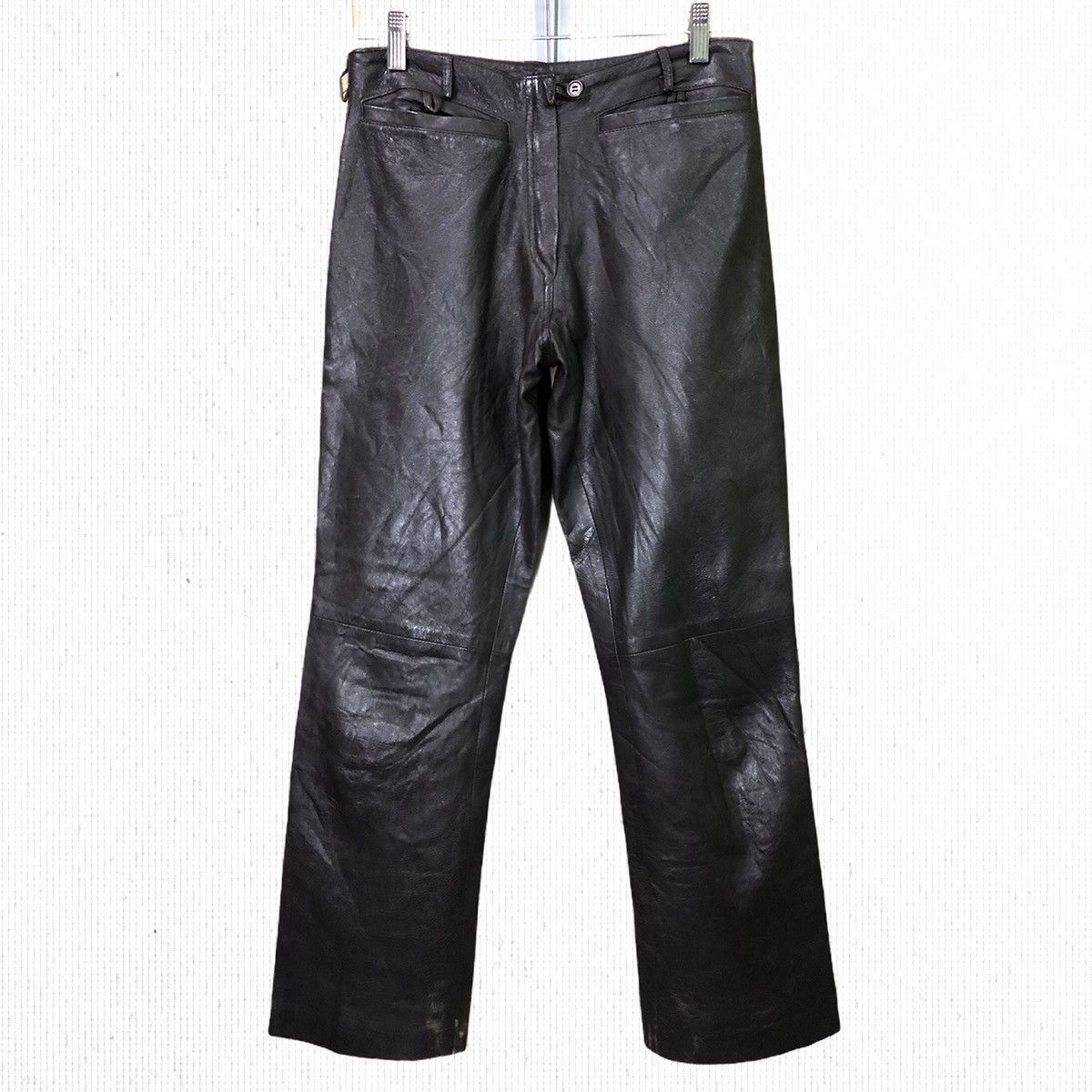 image of Italian Designers x Leather Vintage Vera Pelle Leather Pants in Brown, Men's (Size 29)