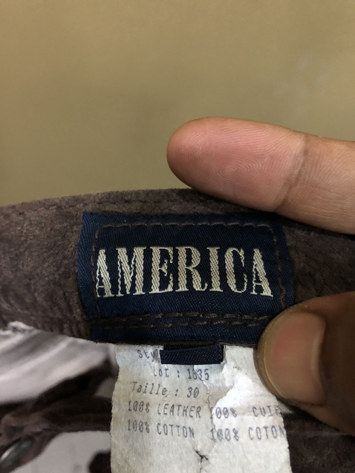 Genuine Leather Vintage Leather America Blue Jeans Size US 30 / EU 46 - 8 Thumbnail