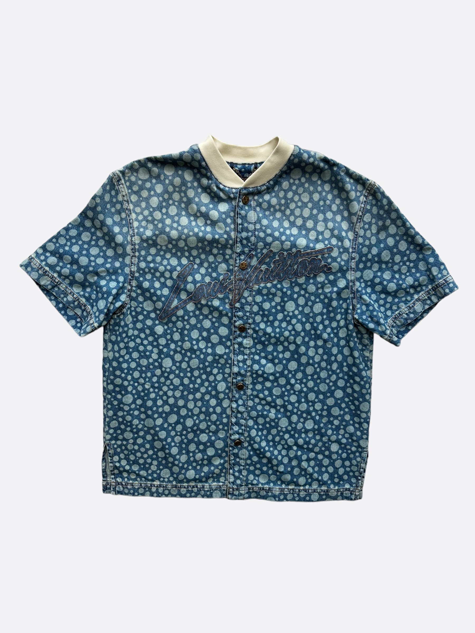 new LOUIS VUITTON Split Galaxy print short sleeve 100% silk hawaiian shirt L