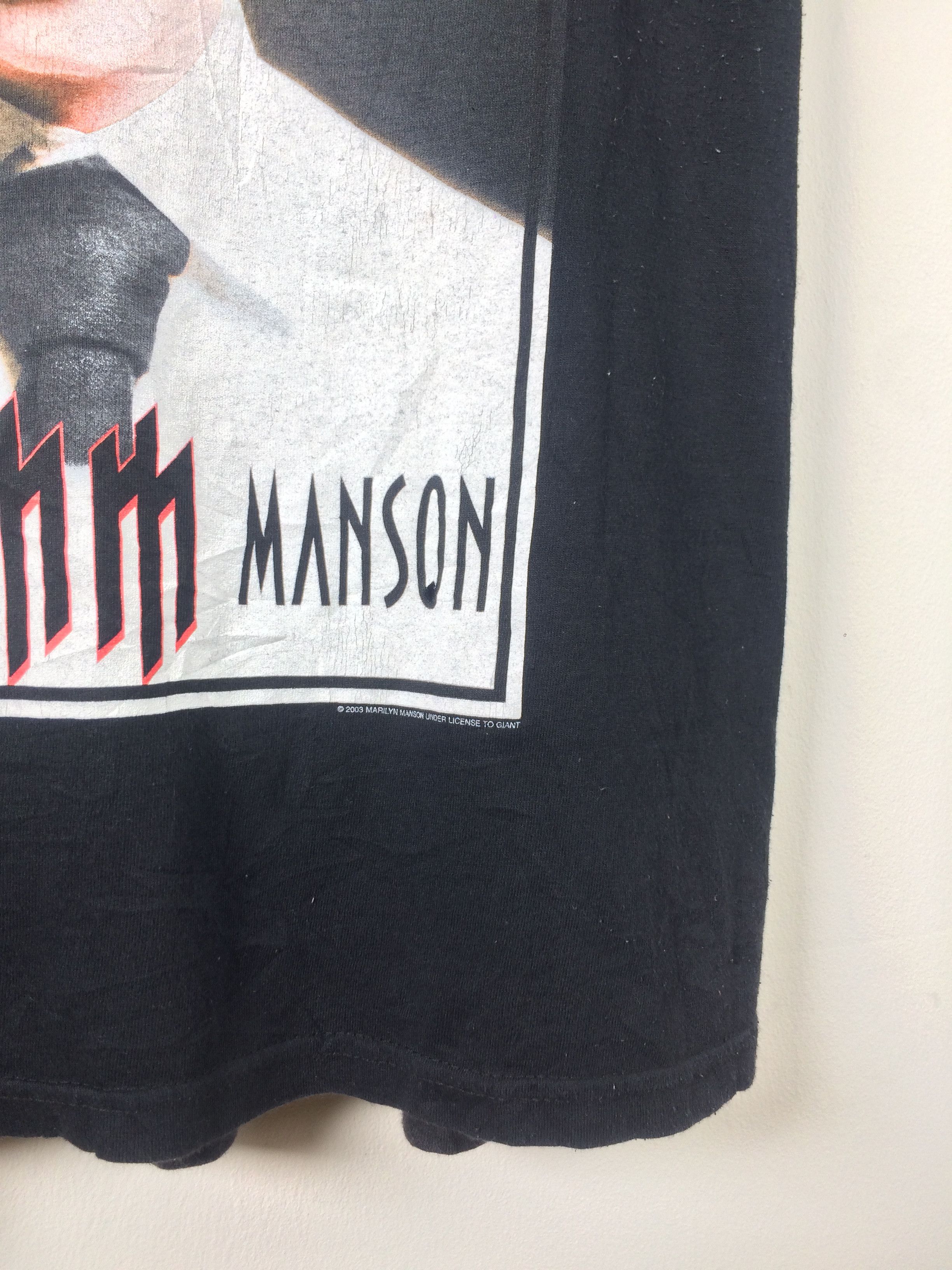 Band Tees Vintage 2003 Marilyn Manson Heavy Metal Graphic T- Shirt Size US L / EU 52-54 / 3 - 2 Thumbnail