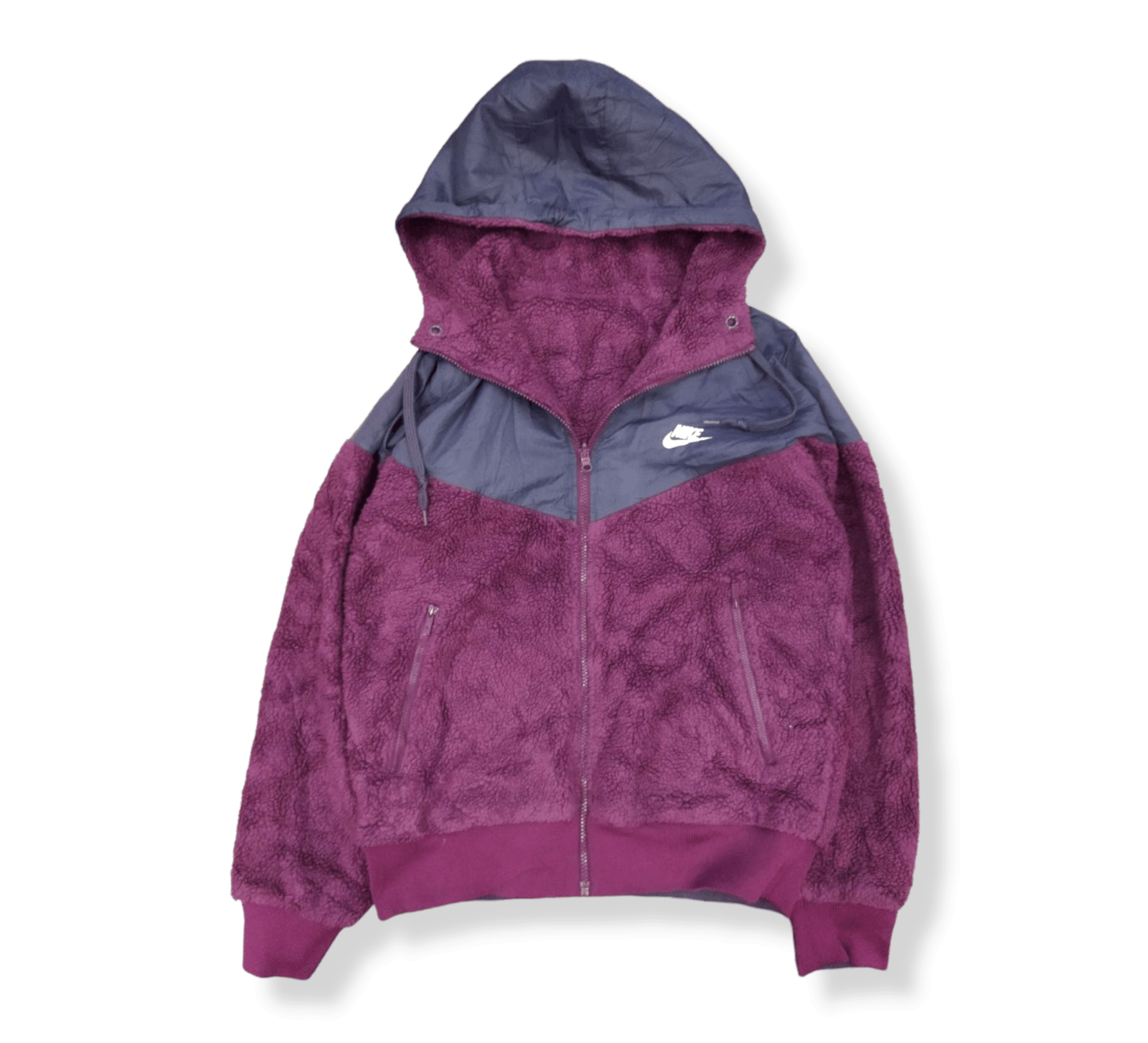 image of nike Boa Fleece Sherpa Reversible Jacket in Purple, Men's (Size Large)