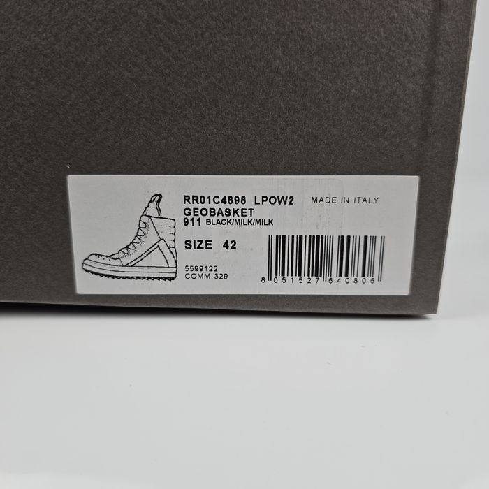 Rick Owens Rick Owens Geobasket Jumbo Laces Sneakers New 42 | Grailed