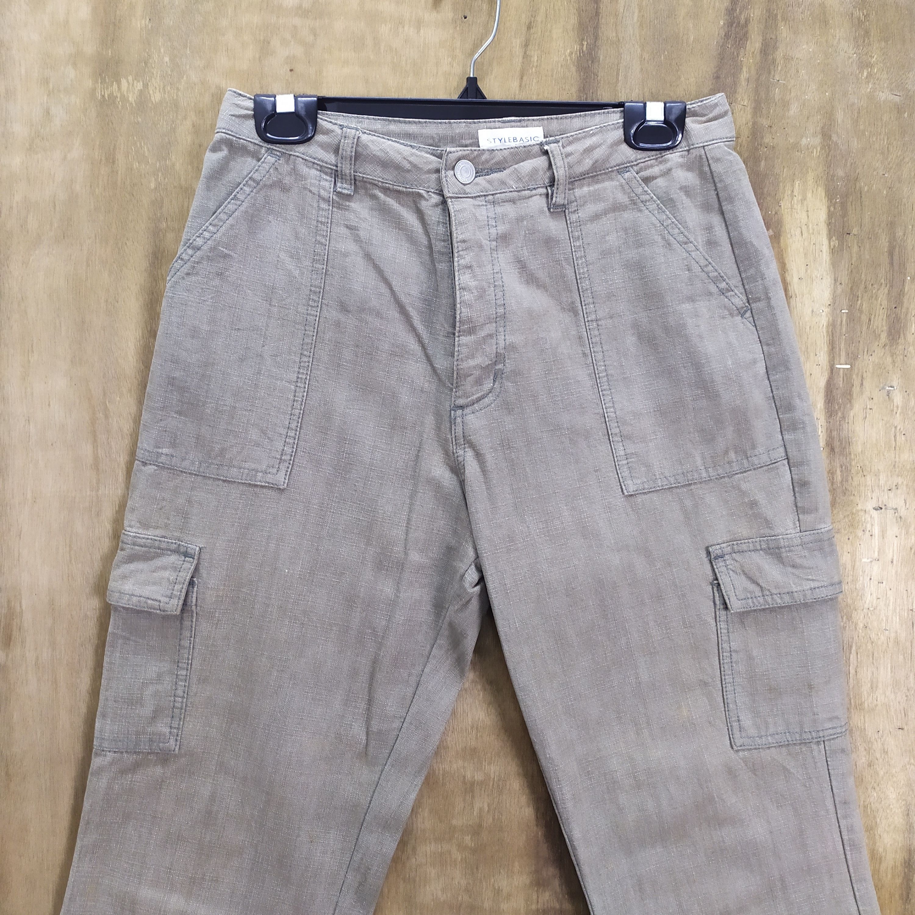 Japanese Brand STYLE BASIC FLARE CARGO PANTS Size US 27 - 6 Thumbnail