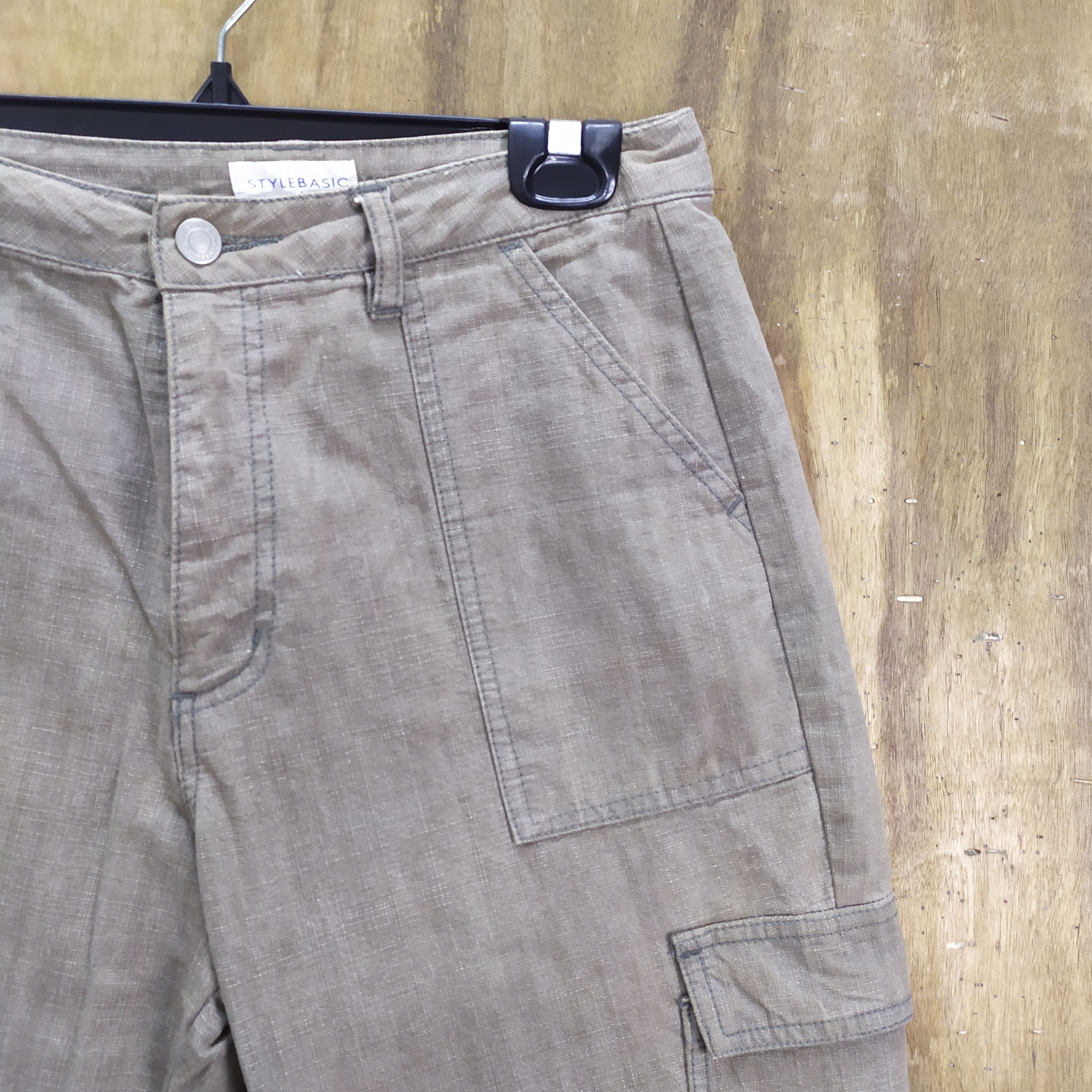 Japanese Brand STYLE BASIC FLARE CARGO PANTS Size US 27 - 4 Thumbnail