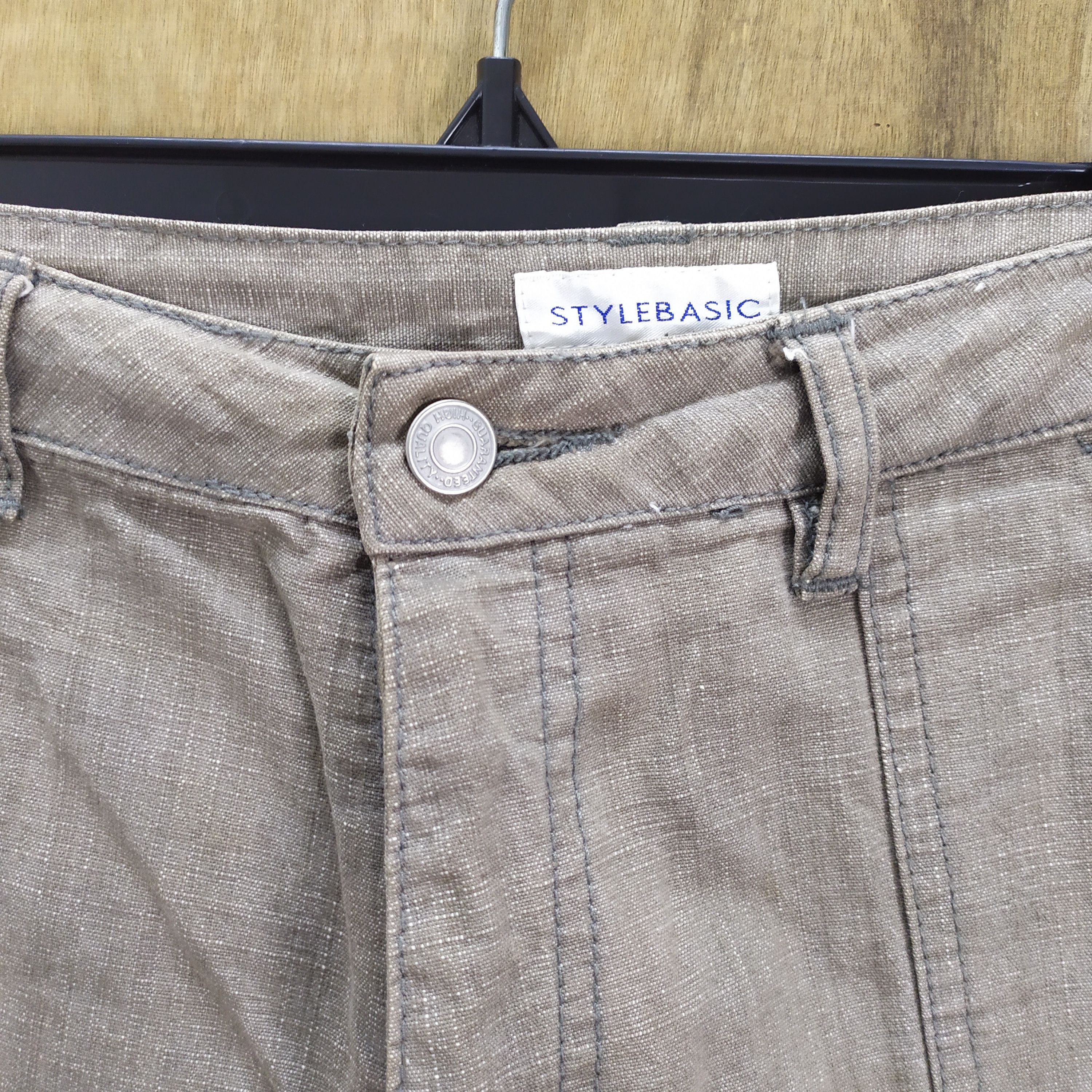 Japanese Brand STYLE BASIC FLARE CARGO PANTS Size US 27 - 21 Thumbnail