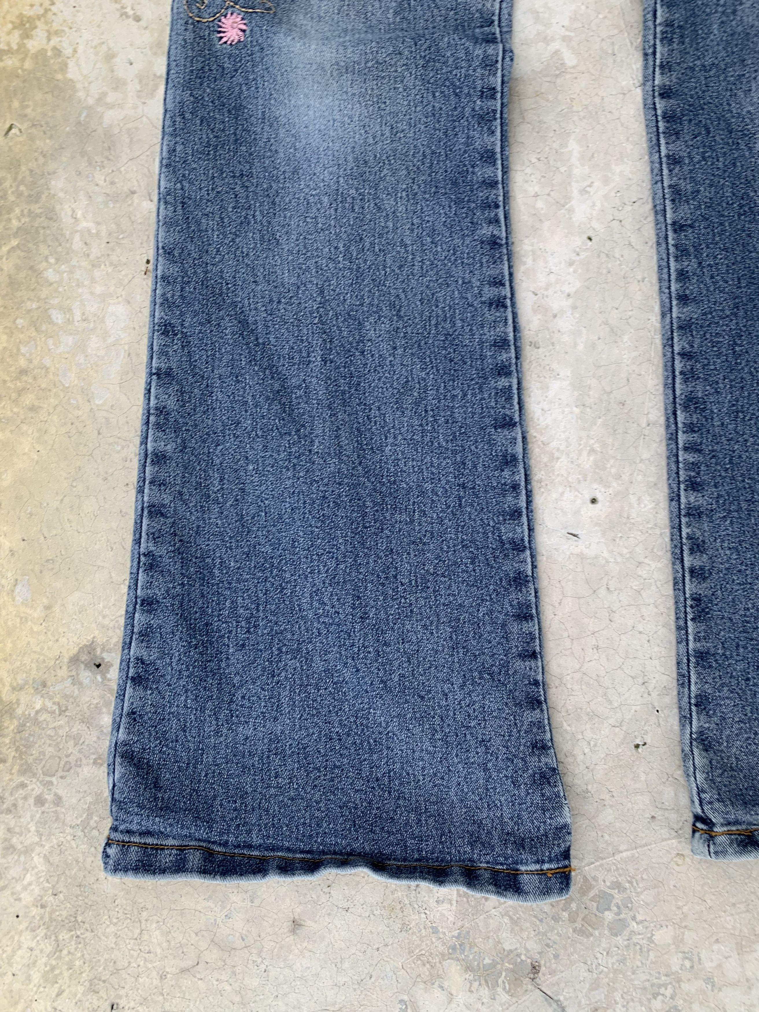 Japanese Brand Vintage DDZ Embroidered Flower Light Denim Jeans Stretchable Size 27" / US 4 / IT 40 - 6 Thumbnail