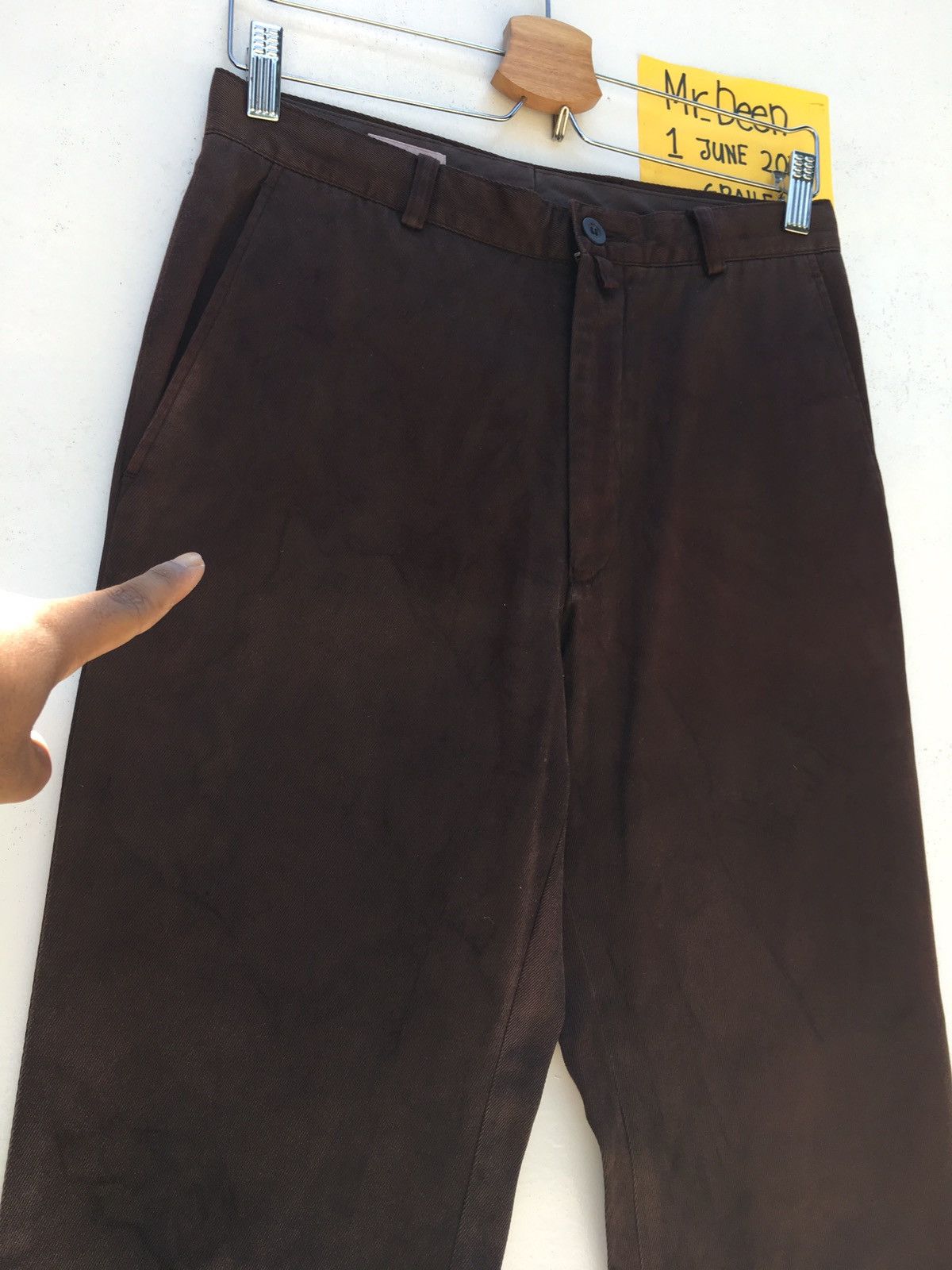 Dries Van Noten Dries Van Nouten Brown Cotton Casual Pant Size US 30 / EU 46 - 9 Thumbnail