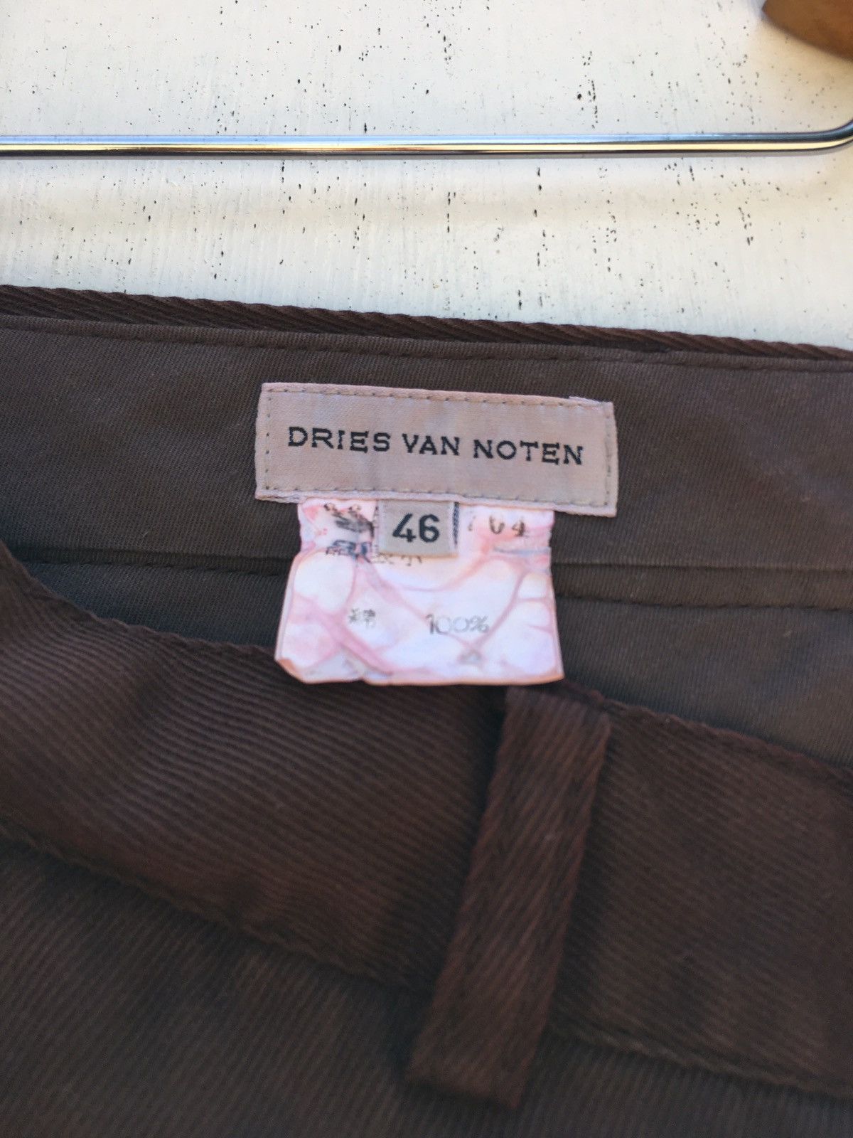 Dries Van Noten Dries Van Nouten Brown Cotton Casual Pant Size US 30 / EU 46 - 14 Thumbnail