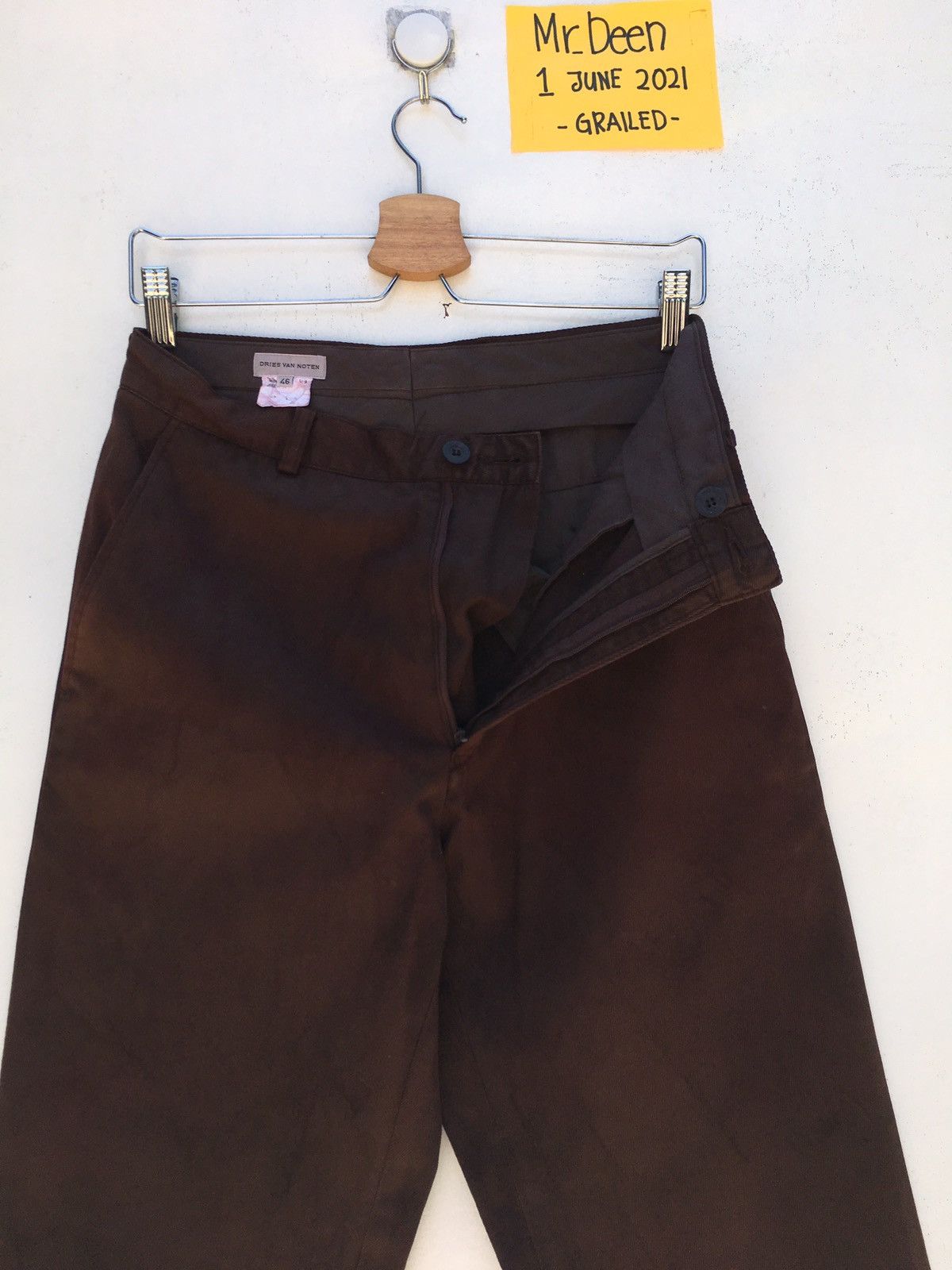 Dries Van Noten Dries Van Nouten Brown Cotton Casual Pant Size US 30 / EU 46 - 12 Thumbnail