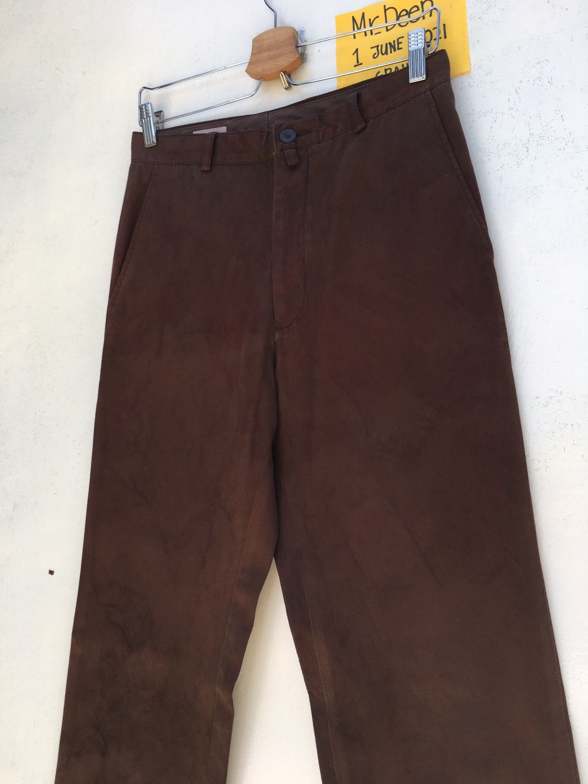 Dries Van Noten Dries Van Nouten Brown Cotton Casual Pant Size US 30 / EU 46 - 6 Thumbnail