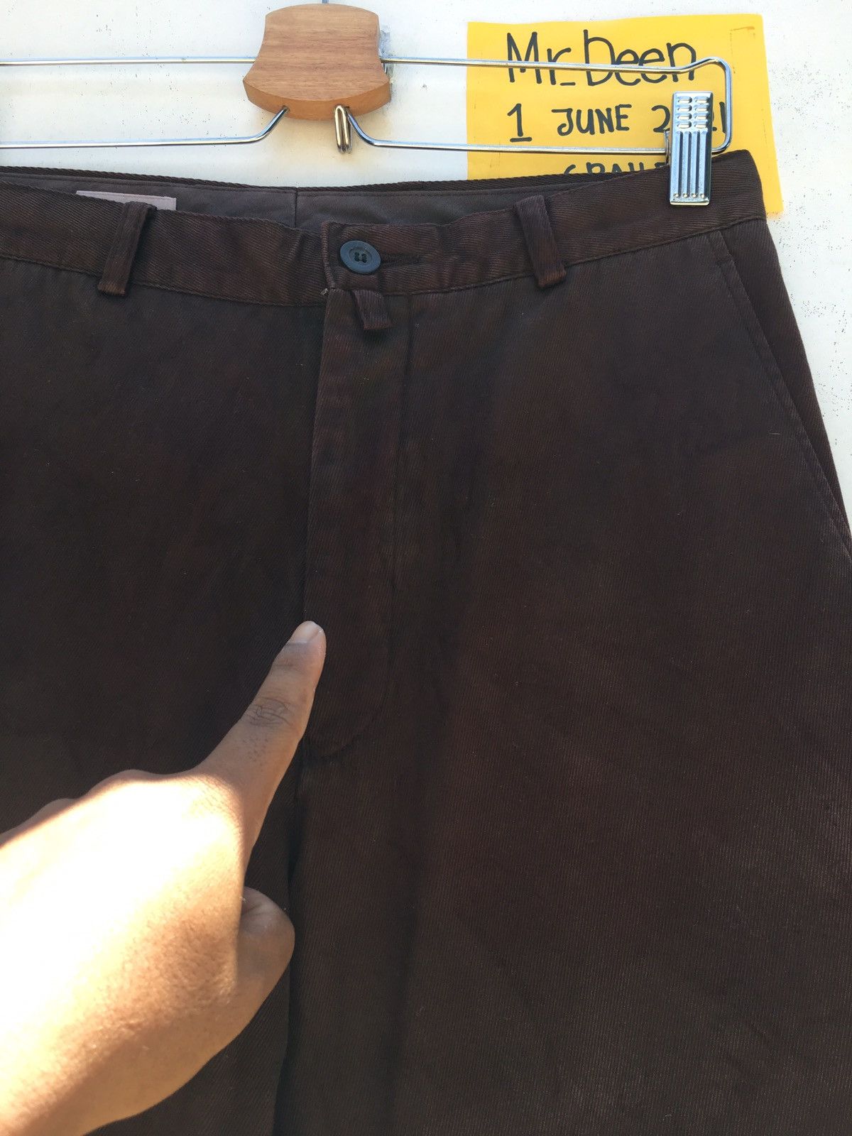 Dries Van Noten Dries Van Nouten Brown Cotton Casual Pant Size US 30 / EU 46 - 11 Thumbnail