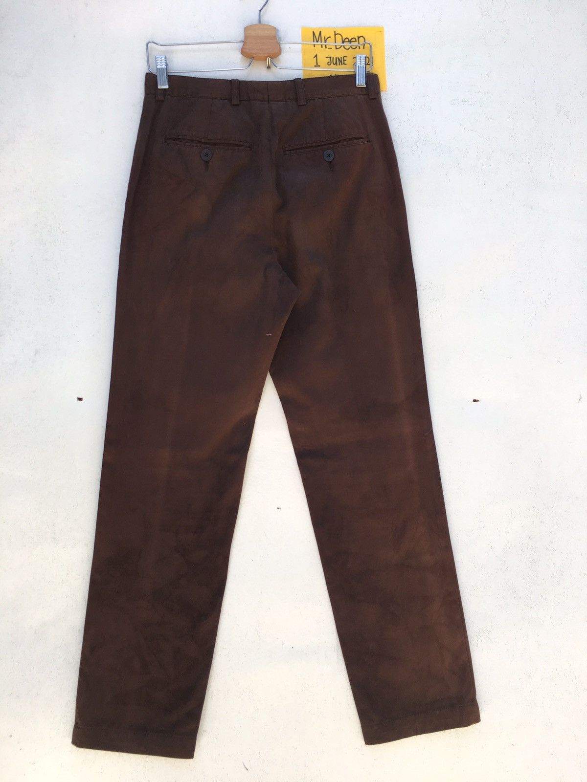 Dries Van Noten Dries Van Nouten Brown Cotton Casual Pant Size US 30 / EU 46 - 16 Thumbnail