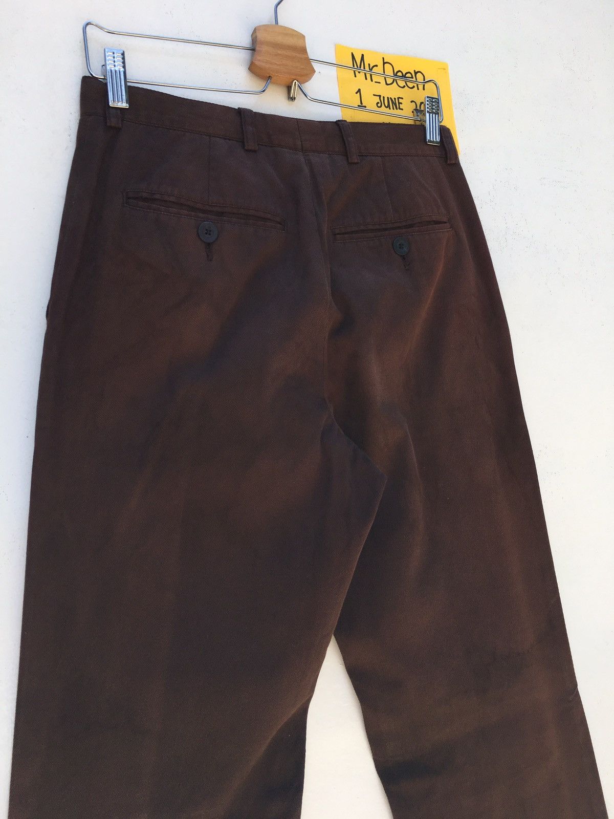 Dries Van Noten Dries Van Nouten Brown Cotton Casual Pant Size US 30 / EU 46 - 22 Thumbnail