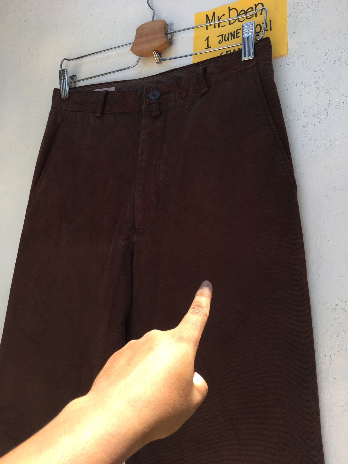 Dries Van Noten Dries Van Nouten Brown Cotton Casual Pant Size US 30 / EU 46 - 10 Thumbnail