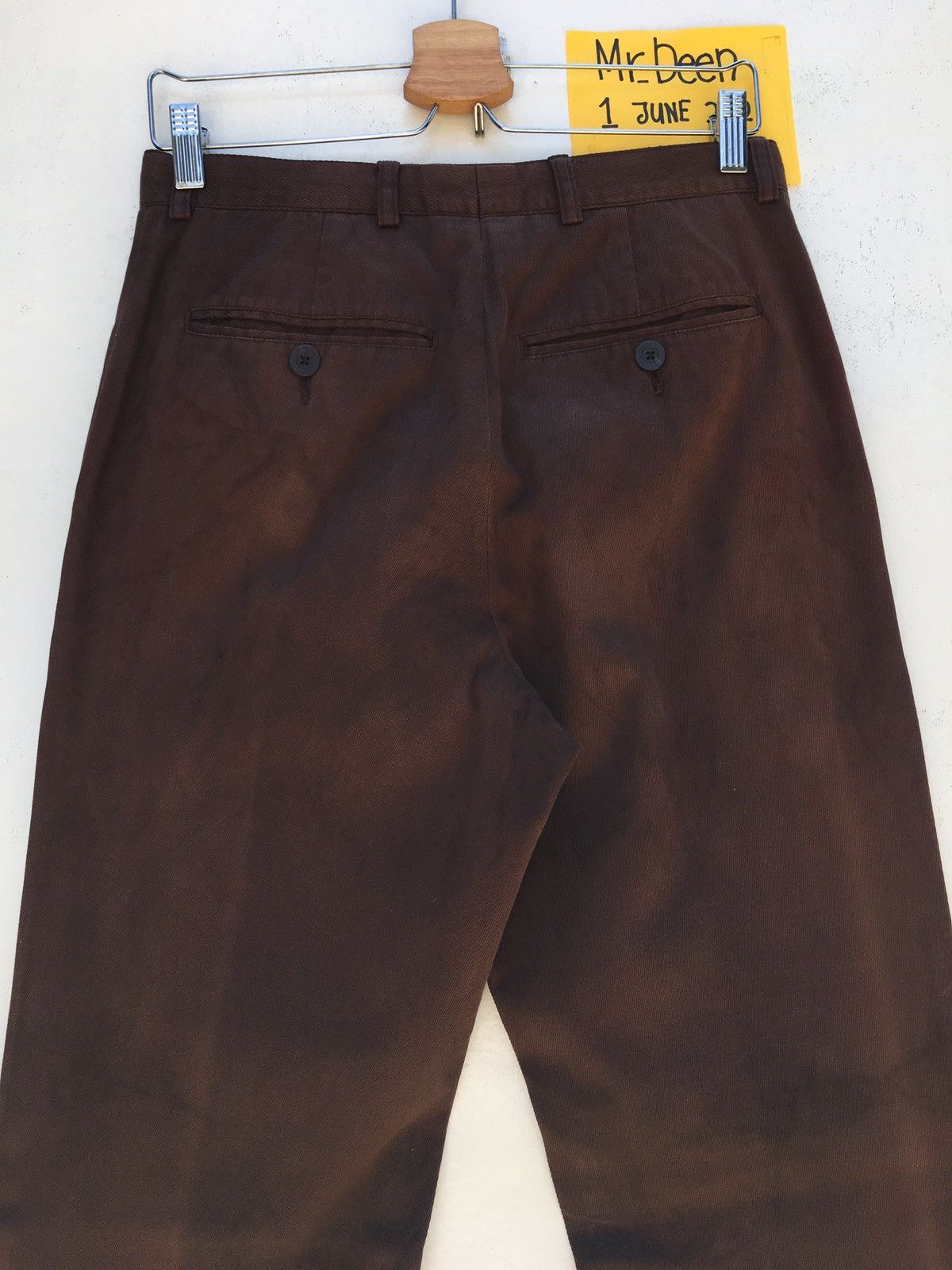 Dries Van Noten Dries Van Nouten Brown Cotton Casual Pant Size US 30 / EU 46 - 21 Thumbnail