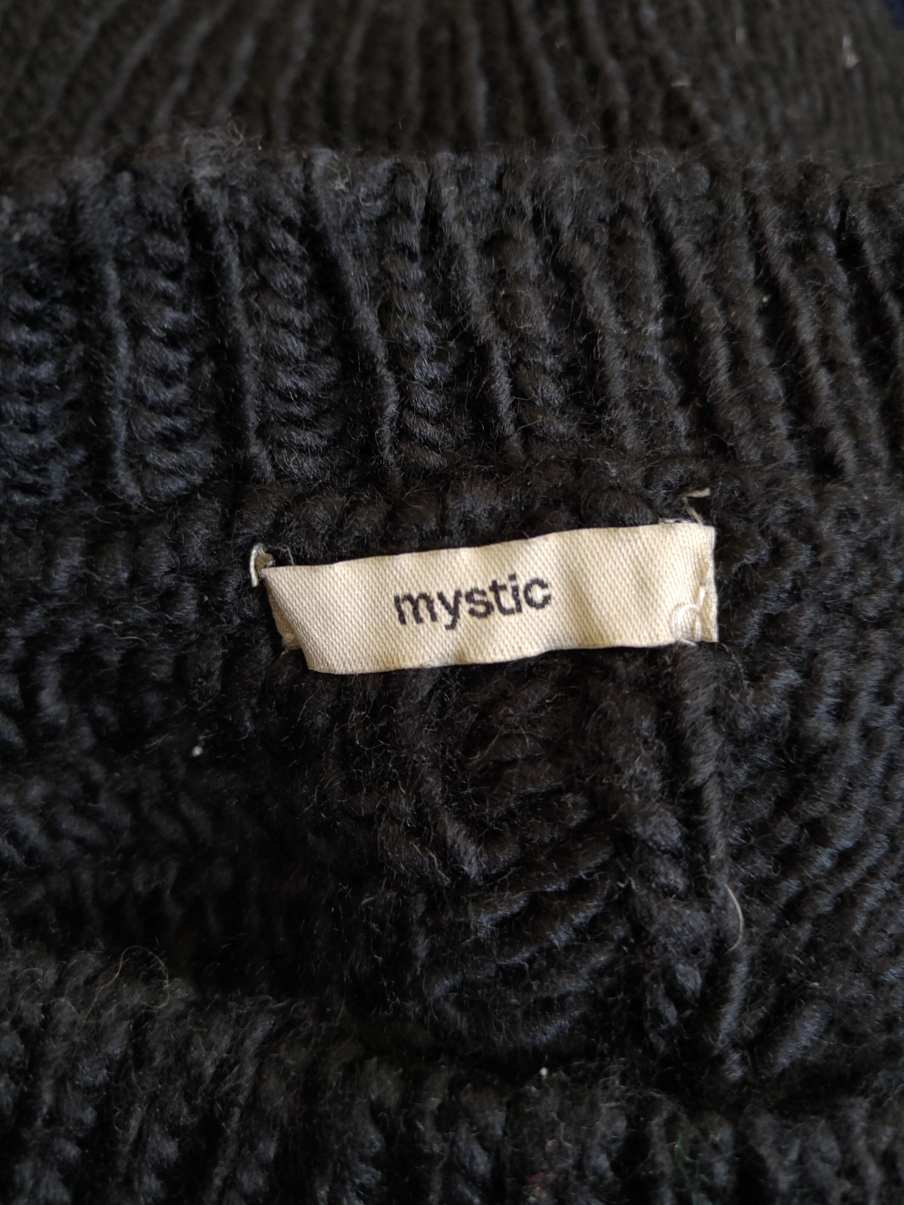 Aran Isles Knitwear × Japanese Brand Mystic Black cable Knitwear Crop Tops #5458 Size M / US 6-8 / IT 42-44 - 11 Thumbnail