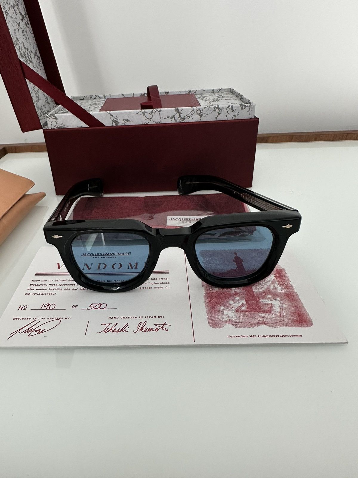 Lunettes De Soleil Jacques Marie Mage - Modèle Vendôme, Coloris Vison, Rose, Occasion