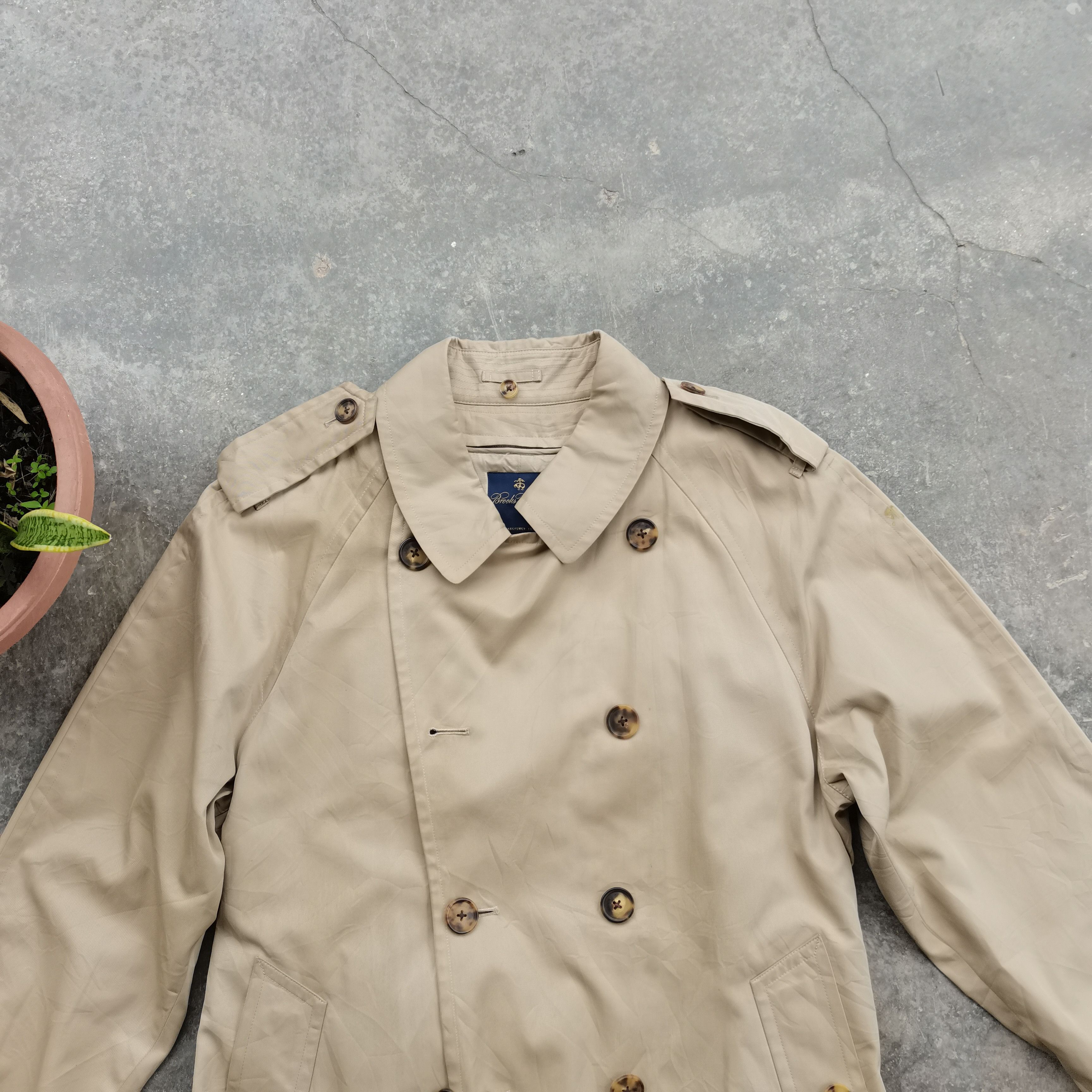 Brooks Brothers × Vintage Steals🔥Vintage Brooks Brothers Belted Trench Coat Size M / US 6-8 / IT 42-44 - 5 Thumbnail