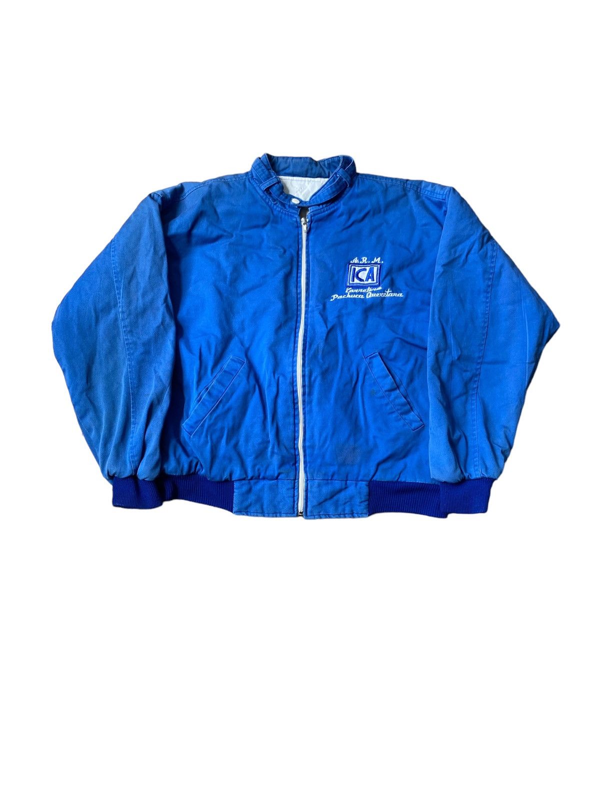 Vintage Vintage baggy crazy faded blue raspberry work jacket 1980s Size US L / EU 52-54 / 3 - 1 Thumbnail